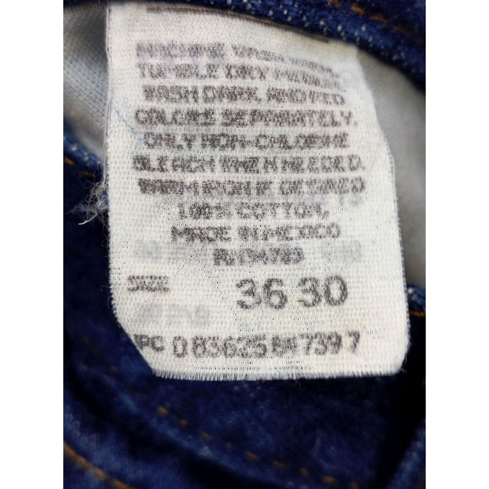 Lee VINTAGE Lee Jeans Mens 36 Blue Indigo Heavy Denim Straight Leg 5 Pocket Vtg Size US 36 / EU 52 - 6 Thumbnail