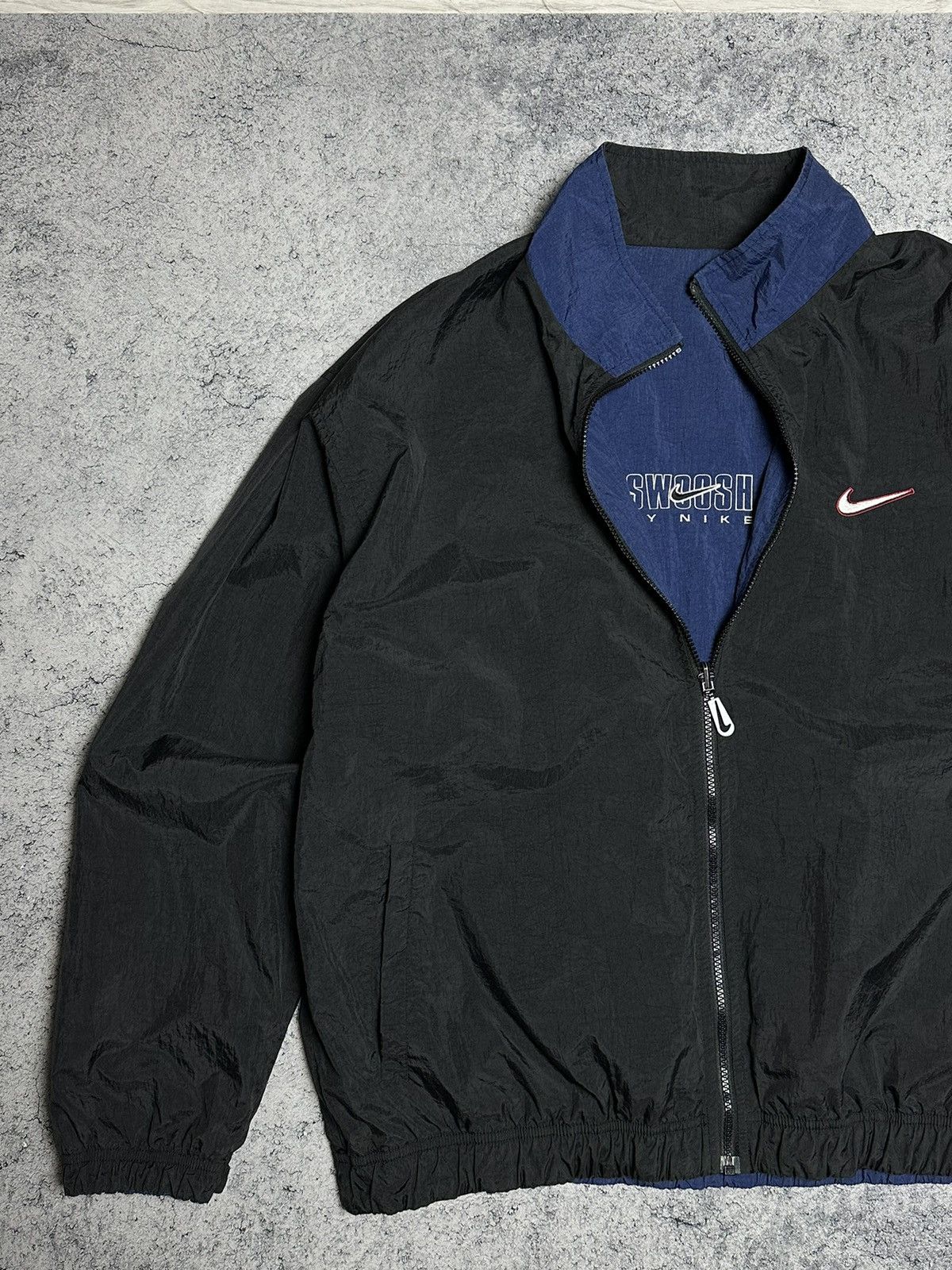 Nike Vintage 90s Nike Reversible Big Swoosh Logo Jacket Size US XL / EU 56 / 4 - 6 Thumbnail