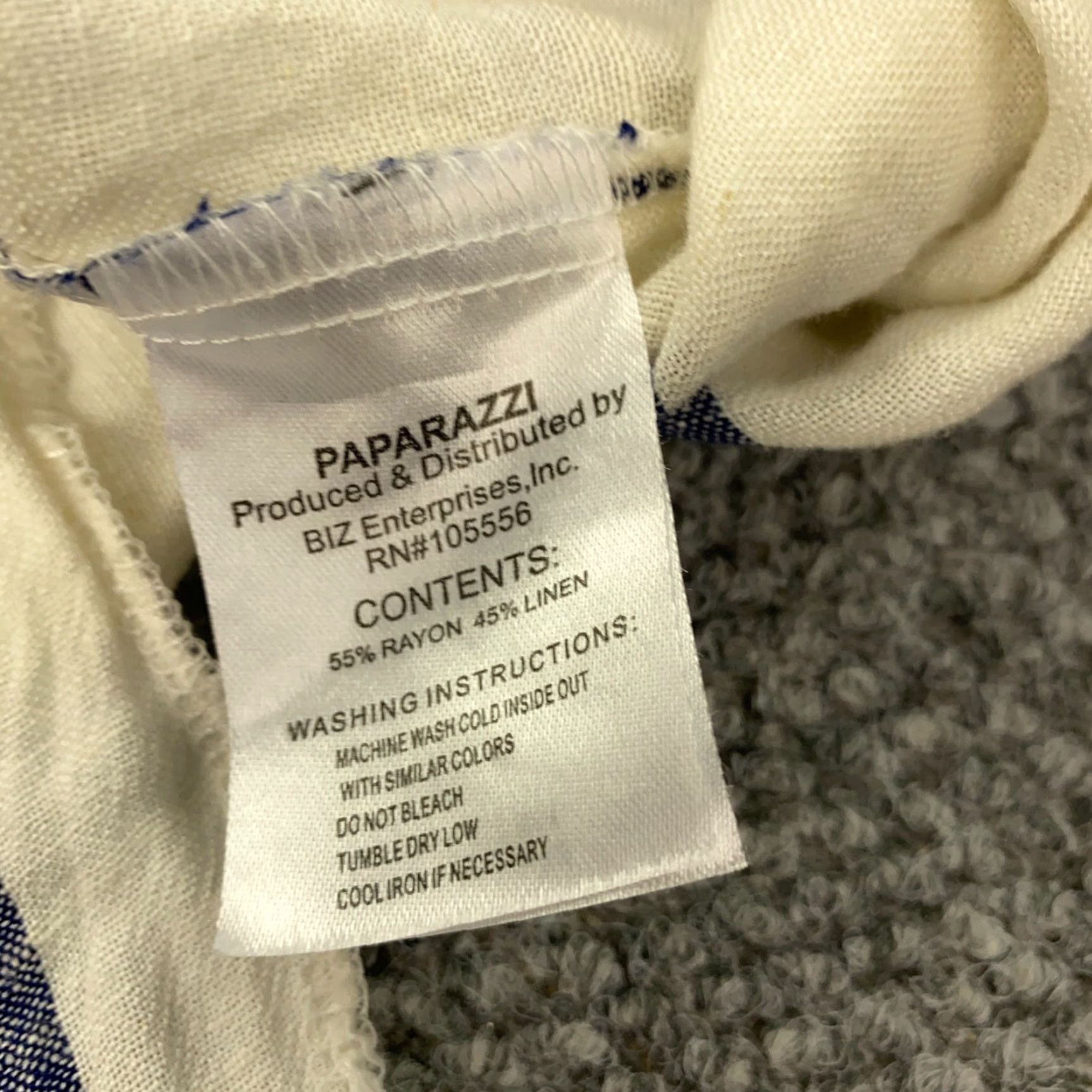 Vintage Paparazzi Jacket Cover-Up Womens XL White Linen-Blend Wide Stripe Tie NWT Size XL / US 12-14 / IT 48-50 - 7 Thumbnail