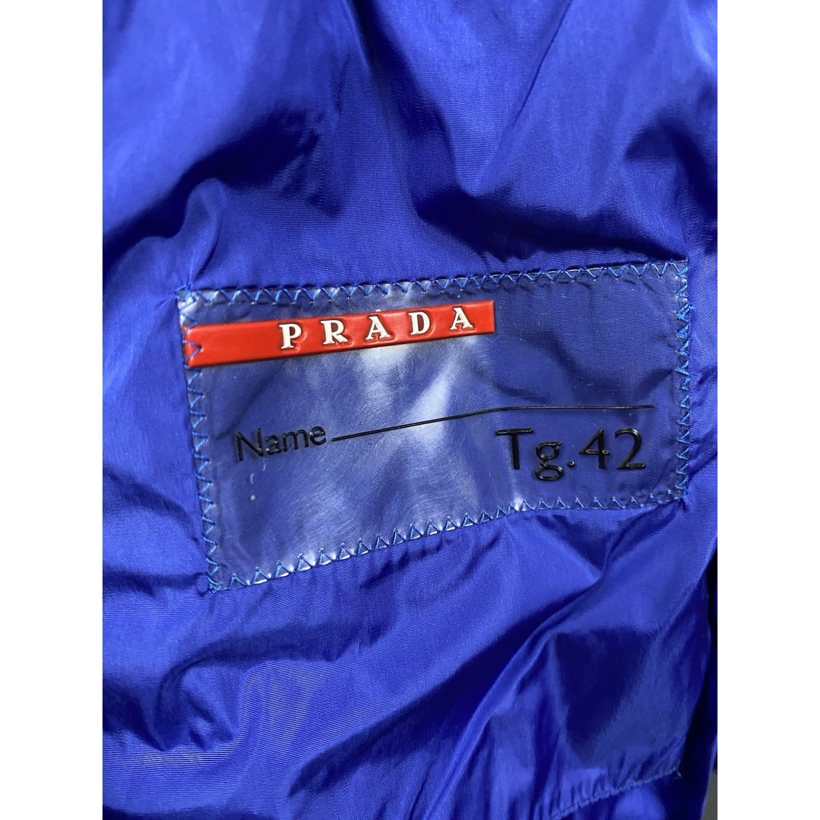 Prada Prada Nylon Lightweight Red Tab Women's Blue Windbreaker Jac Size M / US 6-8 / IT 42-44 - 12 Thumbnail