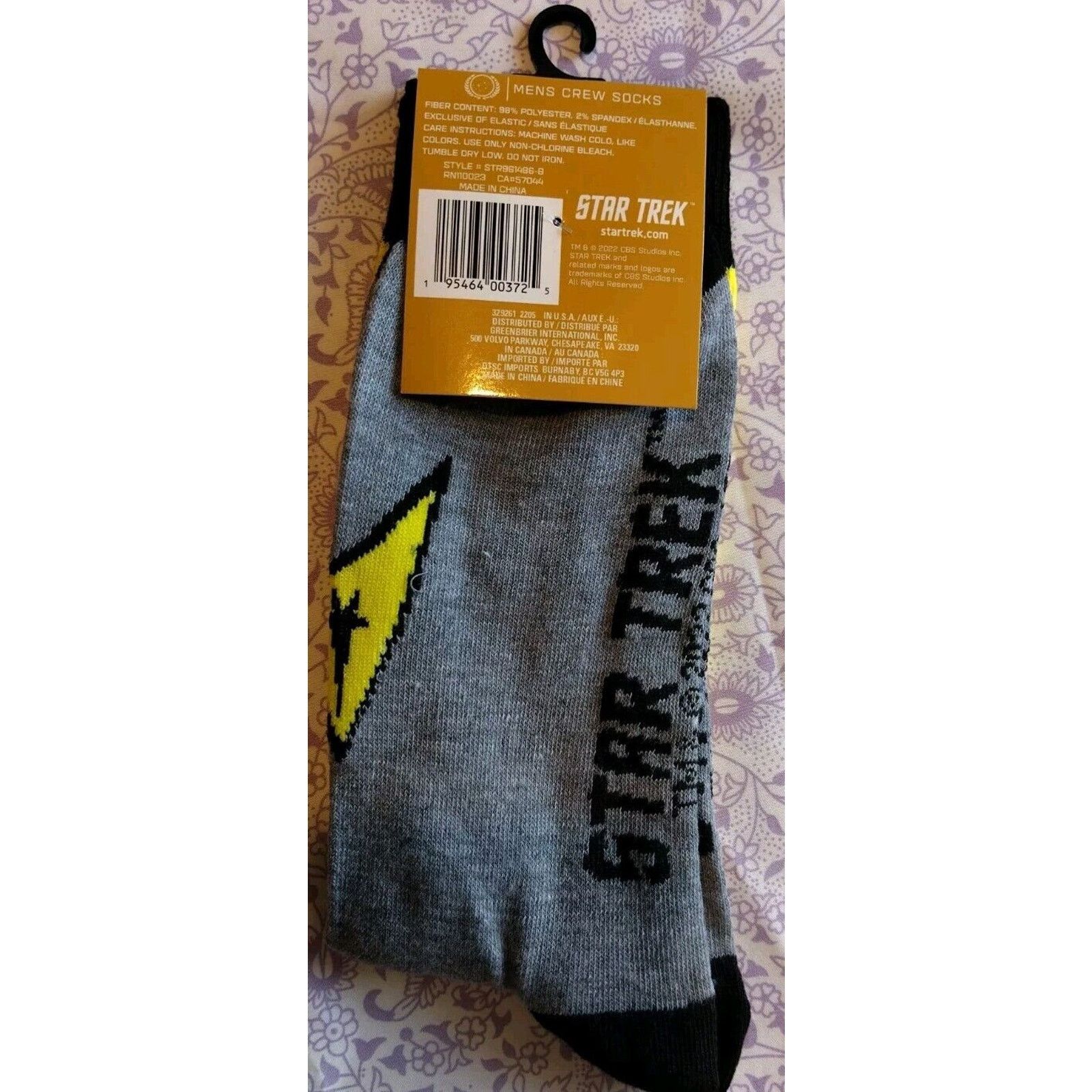 Other NWT !! Official Star Trek Crew Socks Men, All 4 Pairs, 10-13 Size ONE SIZE - 3 Thumbnail