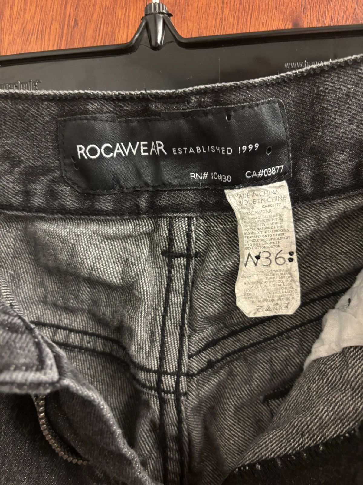 Rocawear 36x30 black rocawear denim jeans Size US 36 / EU 52 - 5 Thumbnail