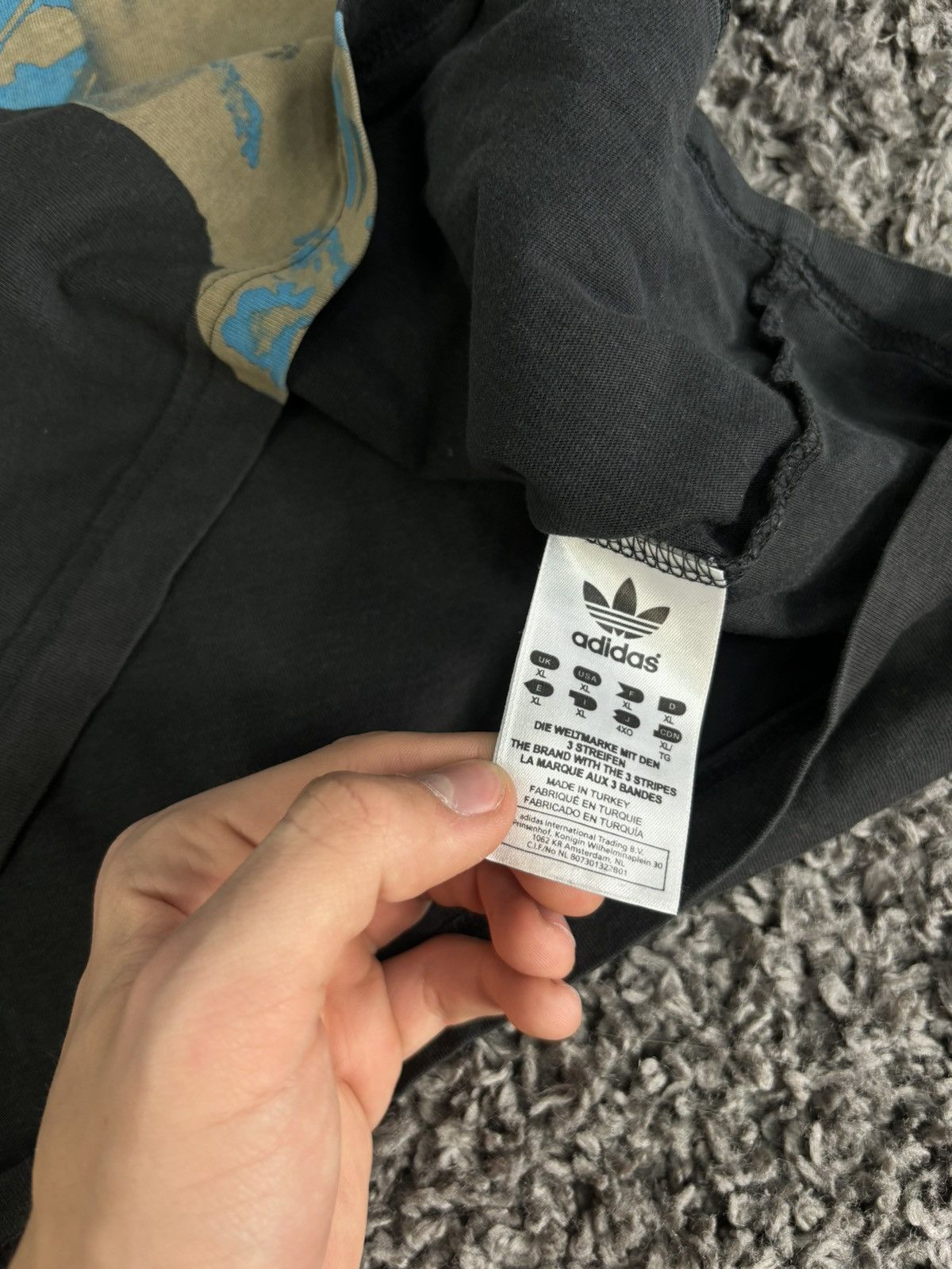 Adidas × Vintage 2006s Rare Crazy Graphic Tee Woman Adidas Faded Black Y2K Size US XL / EU 56 / 4 - 7 Thumbnail