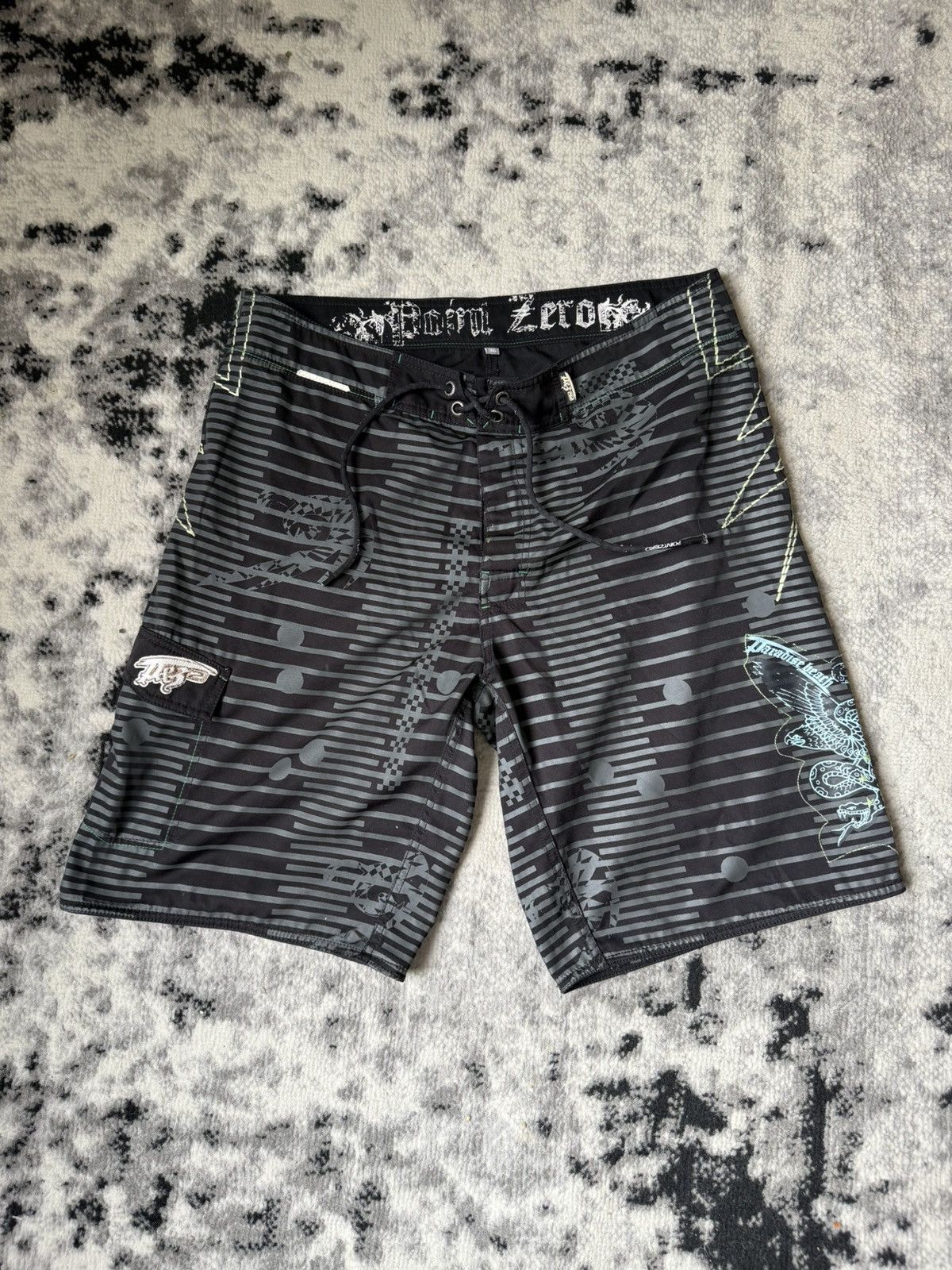 Point Zero × Vintage Y2K Point Zero Surf Shorts Size US 36 / EU 52 - 1 Thumbnail