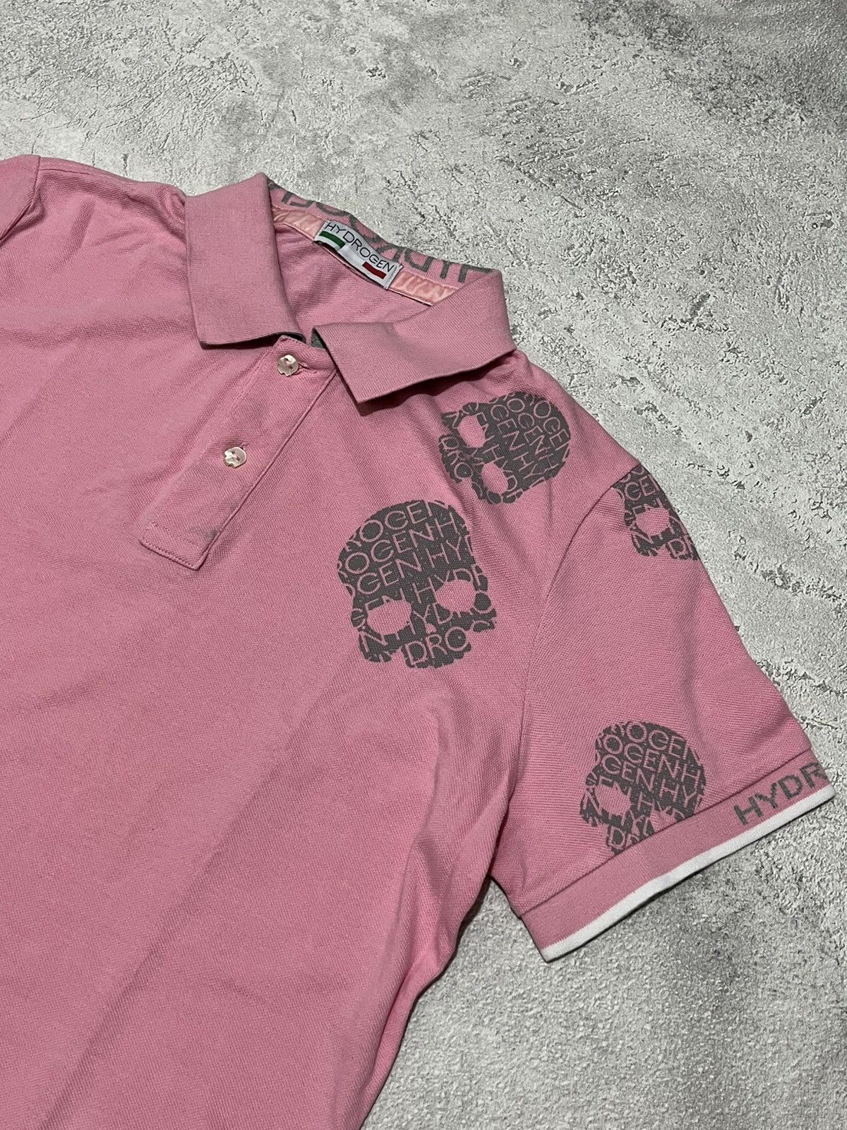 HYDROGEN × Japanese Brand Hydrogen Italy Skull Polo Size US XL / EU 56 / 4 - 2 Thumbnail