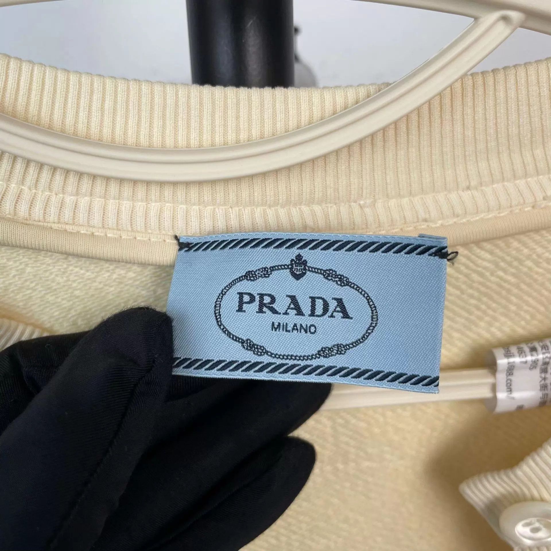 Prada Prada 95 New short cotton jacket XS pale yellow Size XS / US 0-2 / IT 36-38 - 4 Thumbnail