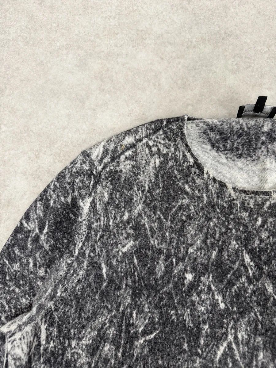 Emporio Armani AW2012 Emporio Armani Grey Eroded Abstract Sweater Size US M / EU 48-50 / 2 - 8 Thumbnail