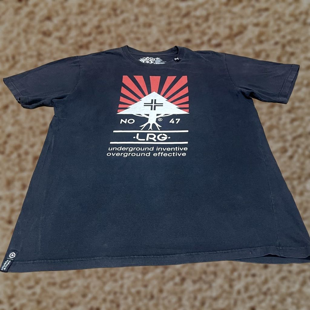 Vintage LRG Shirt Mens XL Black Graphic Tee Underground Overground Effective Crew Neck Short Sleeve Size US XL / EU 56 / 4 - 1 Thumbnail