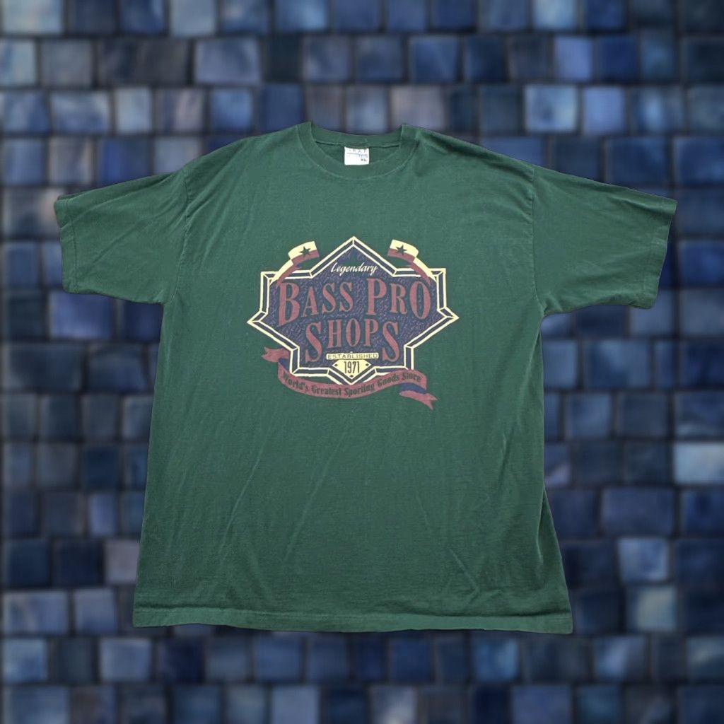 Logo 7 VINTAGE Bass Pro Shops Logo T Shirt Gear For Sports Mens XL Green 90s Shirt Mens XL Green Logo Bass Pro 90s Vintage US Size US XL / EU 56 / 4 - 1 Thumbnail