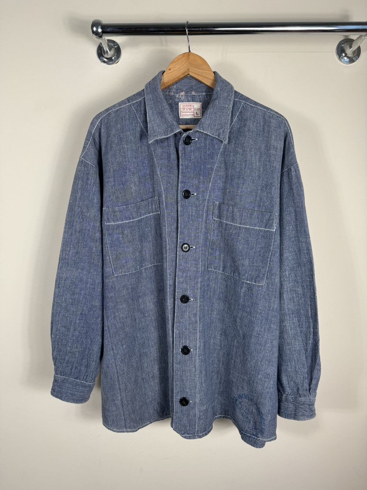 Diesel × Vintage Diesel J&W Workshirt Vintage Shirt Size US L / EU 52-54 / 3 - 1 Thumbnail
