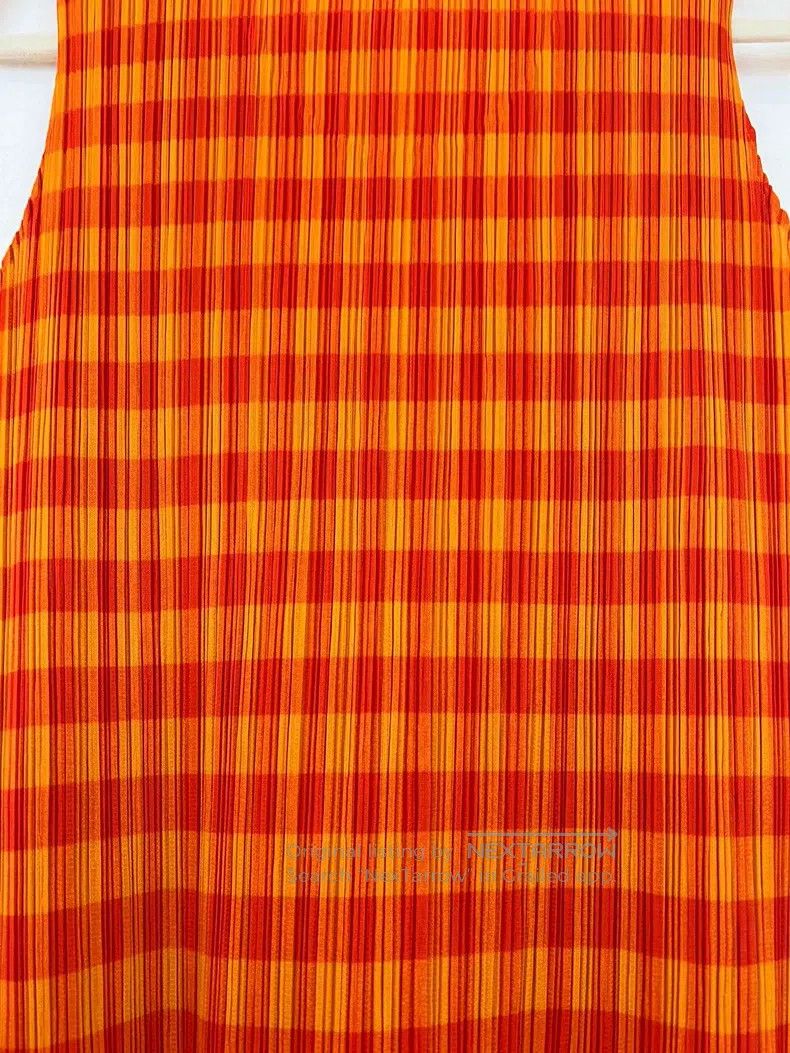 Issey Miyake Issey Miyake Orange Plaid Camisole Size L / US 10 / IT 46 - 5 Thumbnail