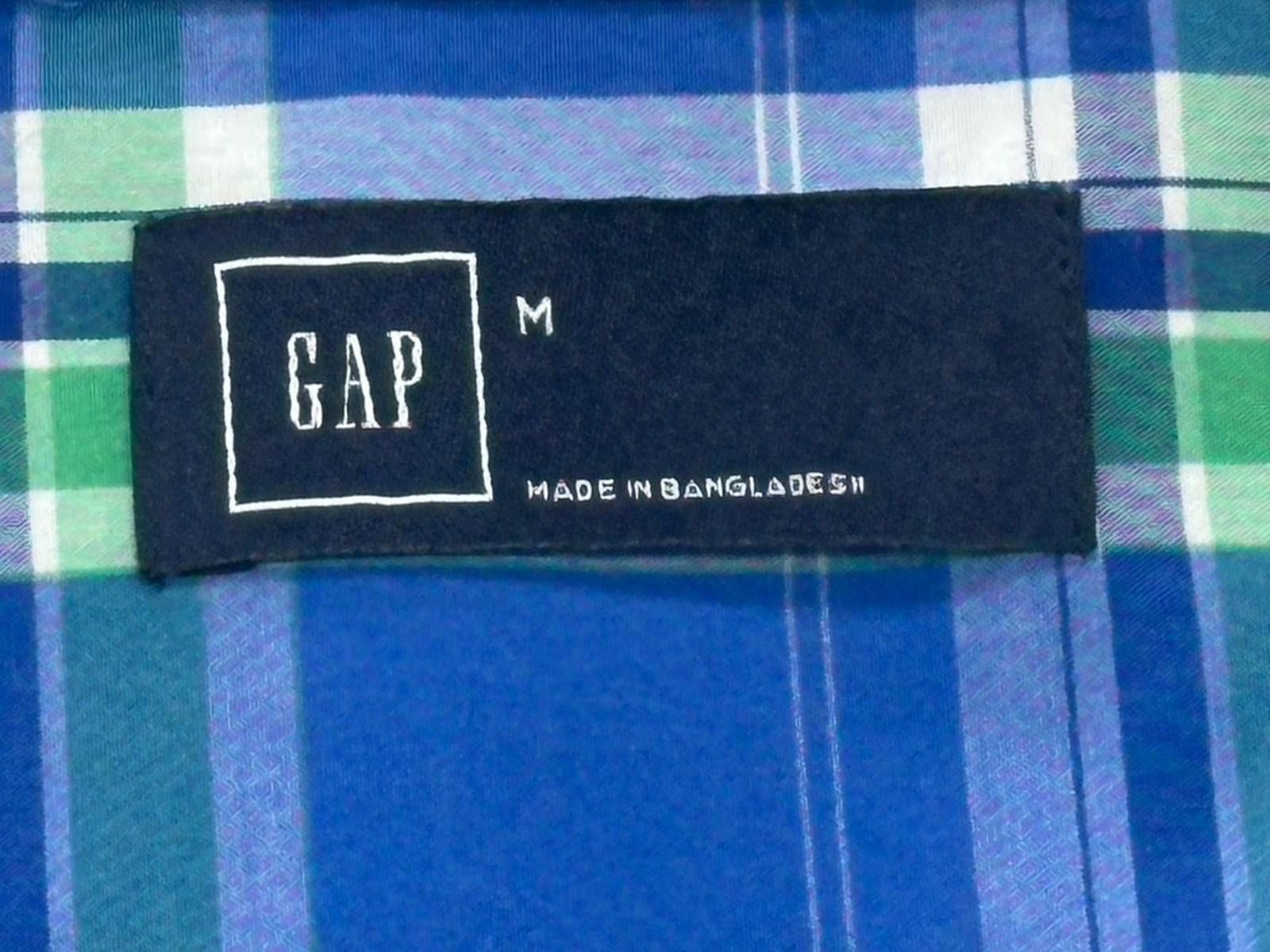 Gap Gap 100% Cotton Oxford Plaid Button Up Blue/Green Mens M Size US M / EU 48-50 / 2 - 3 Thumbnail