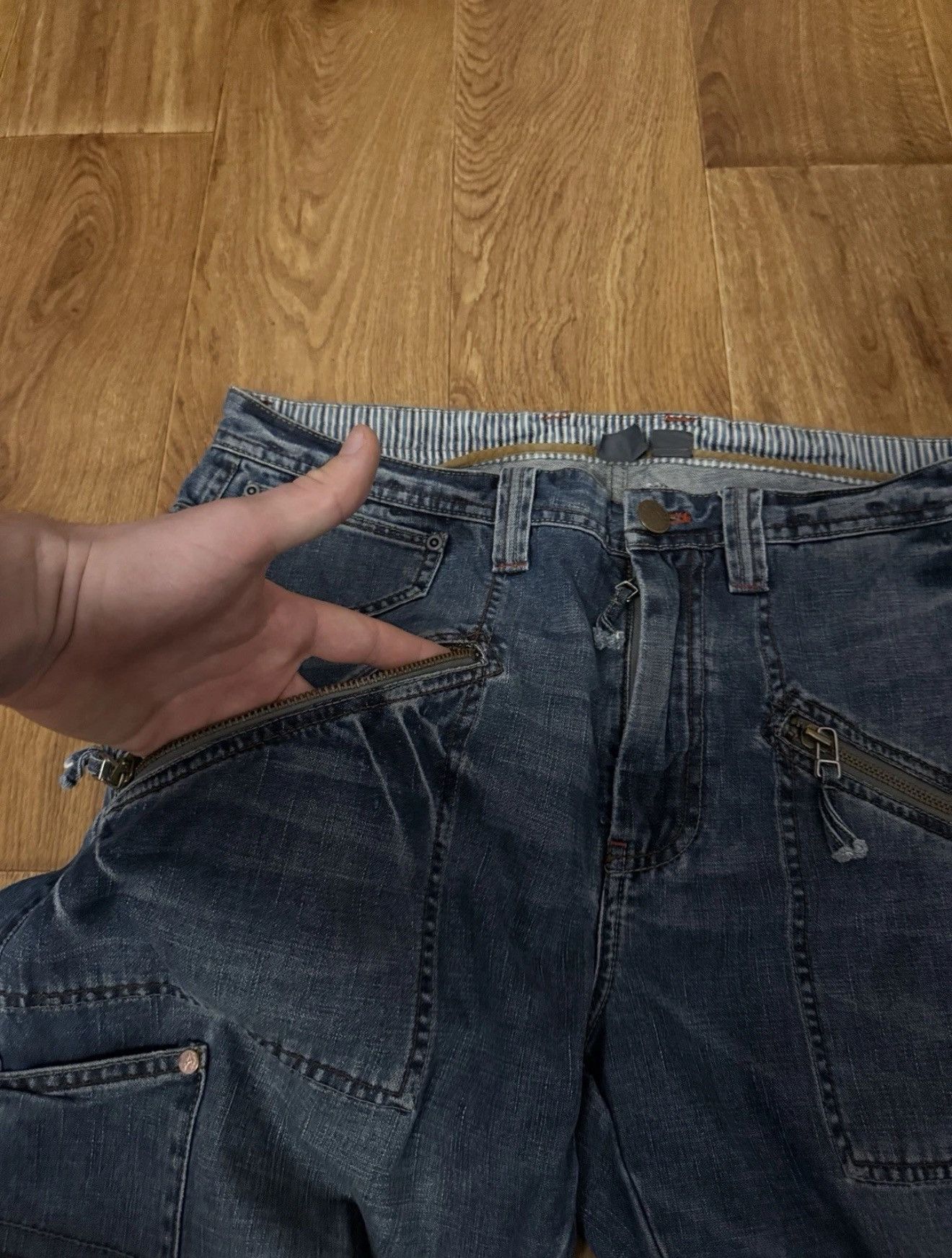 Armani Exchange Vintage 00`s Armani Exchange Jeans Y2K 6 Pocket Design Cargo Size US 34 / EU 50 - 4 Thumbnail