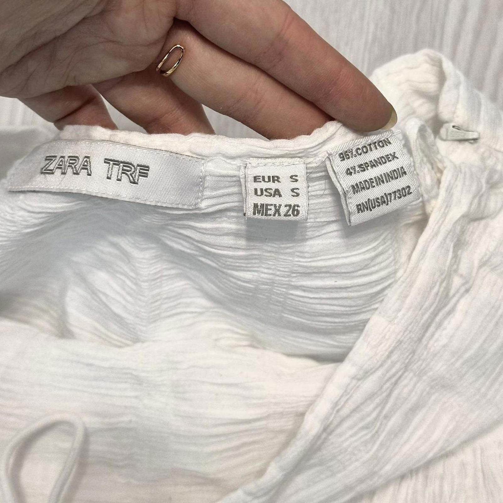 Zara Mermaid whimsy core white ruffle mini skirt Size 28" / US 6 / IT 42 - 3 Thumbnail