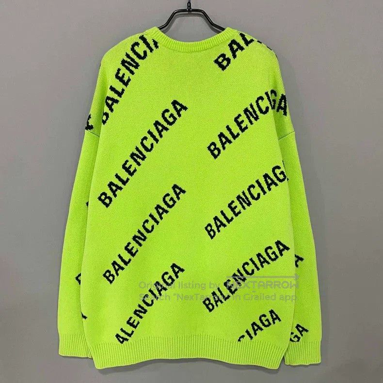 Balenciaga Balenciaga Green Camo Print Intarsia Sweater Size US M / EU 48-50 / 2 - 3 Thumbnail