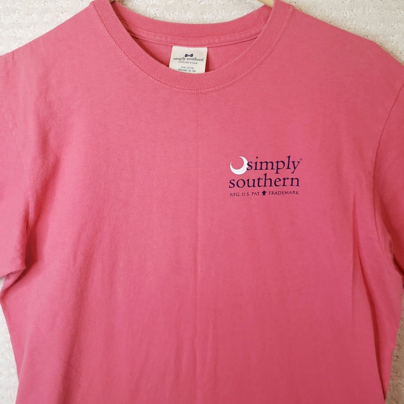 Pinko Simply Southern Womens's M Pink Cotton Turtle Graphic Short Sleeve T Shirt NWOT Size M / US 6-8 / IT 42-44 - 2 Thumbnail