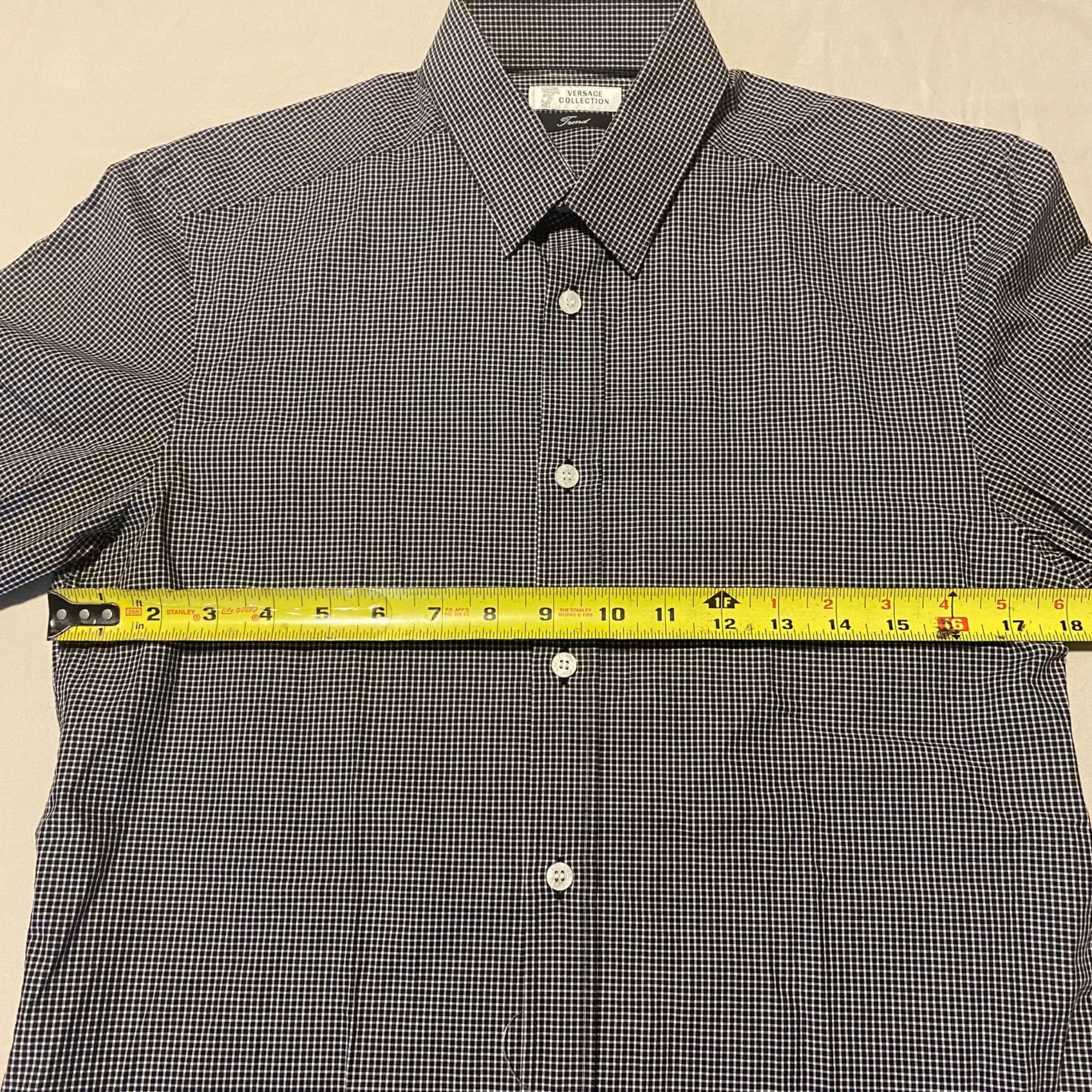 Versace Versace Collection Trend Black & White Gingham Long Sleeve S Size US S / EU 44-46 / 1 - 6 Thumbnail