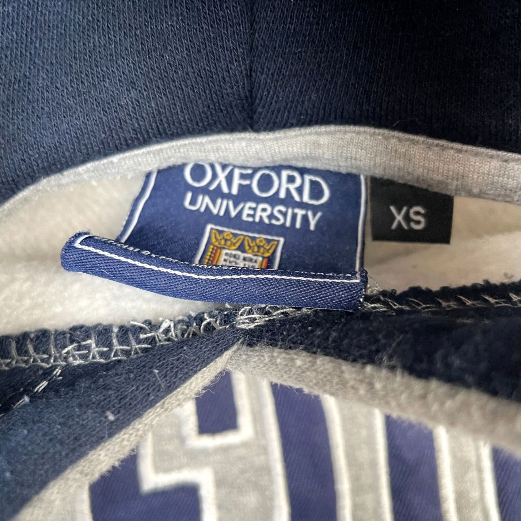 Logo 7 VINTAGE? Oxford University Hoodie Mens XS Gray Official Classic Embroidered Logo Size US XS / EU 42 / 0 - 3 Thumbnail