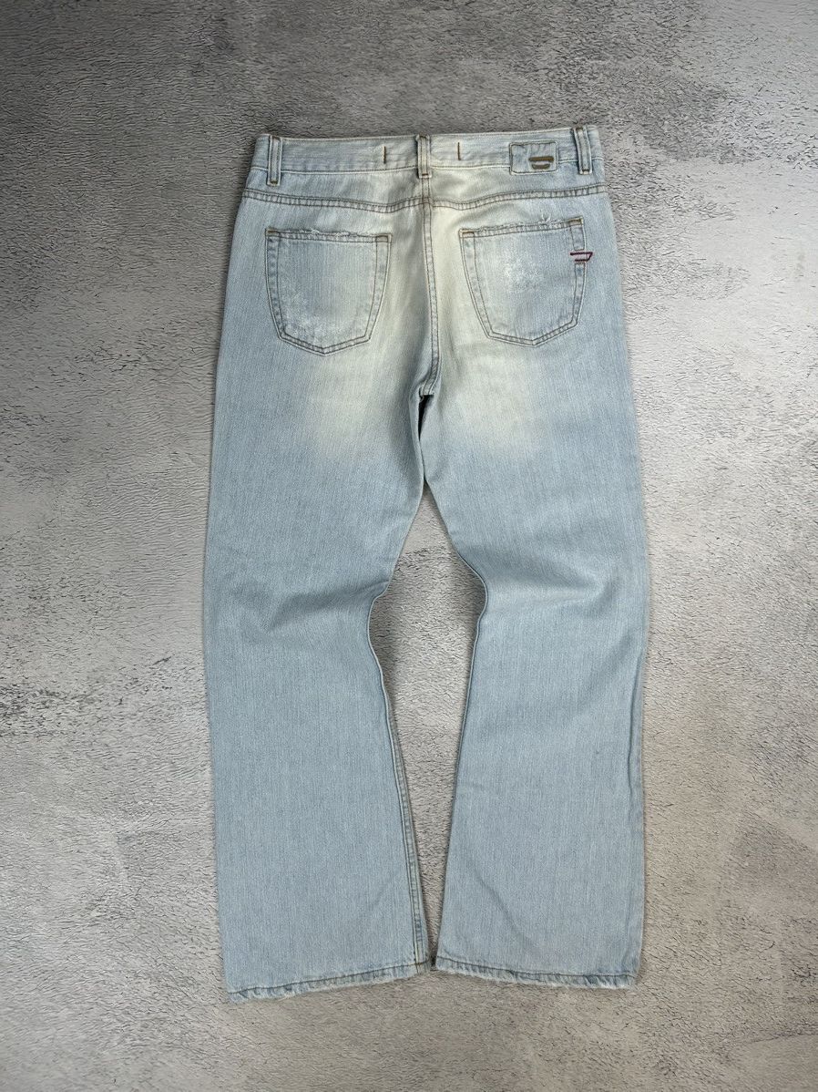 パンツ Archive 00's Diesel Dirty Effect Denim Diesel Men M Flare Distress Denim Pants Archive Y2K Luxury
