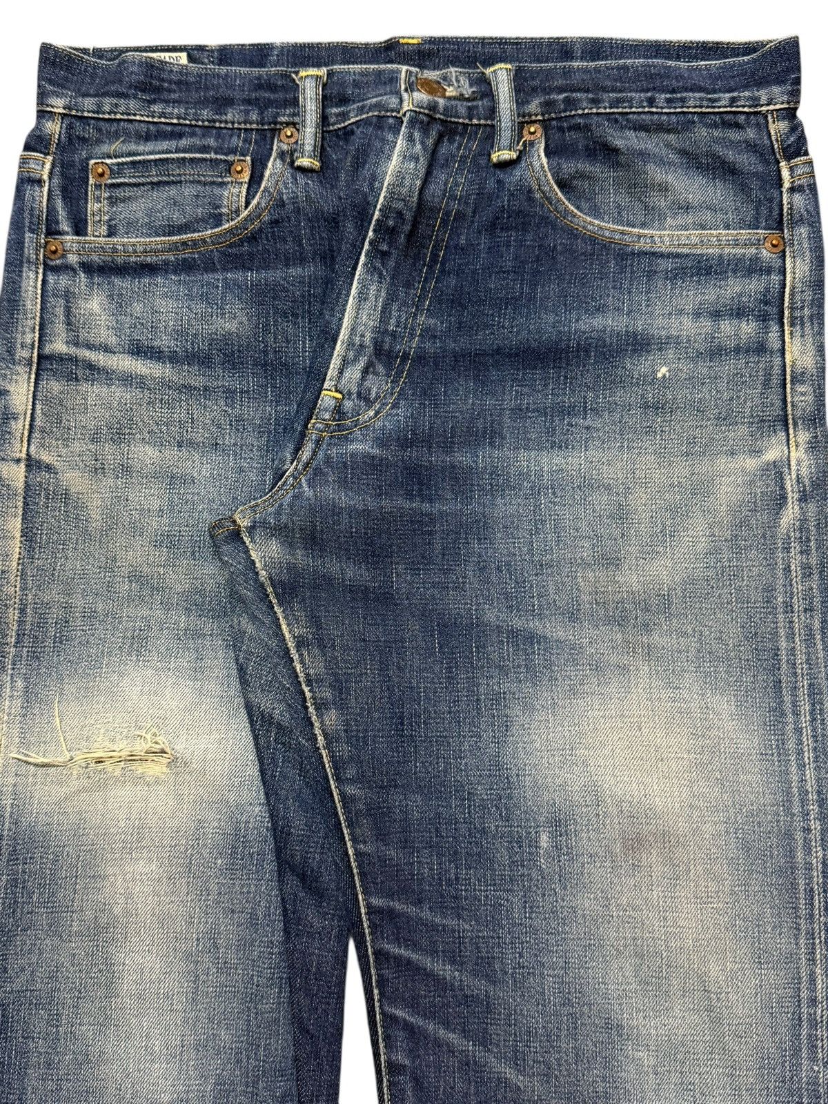 *A VONTADE Vintage 90s A Vontade Sanforized Selvedge Blue Faded Wash Size US 30 / EU 46 - 3 Thumbnail