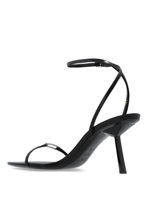 Saint Laurent Paris o1s1wg110925 775116 Kitty Sandals in Shiny Leather in Black Size US 9 / IT 39 - 4 Thumbnail