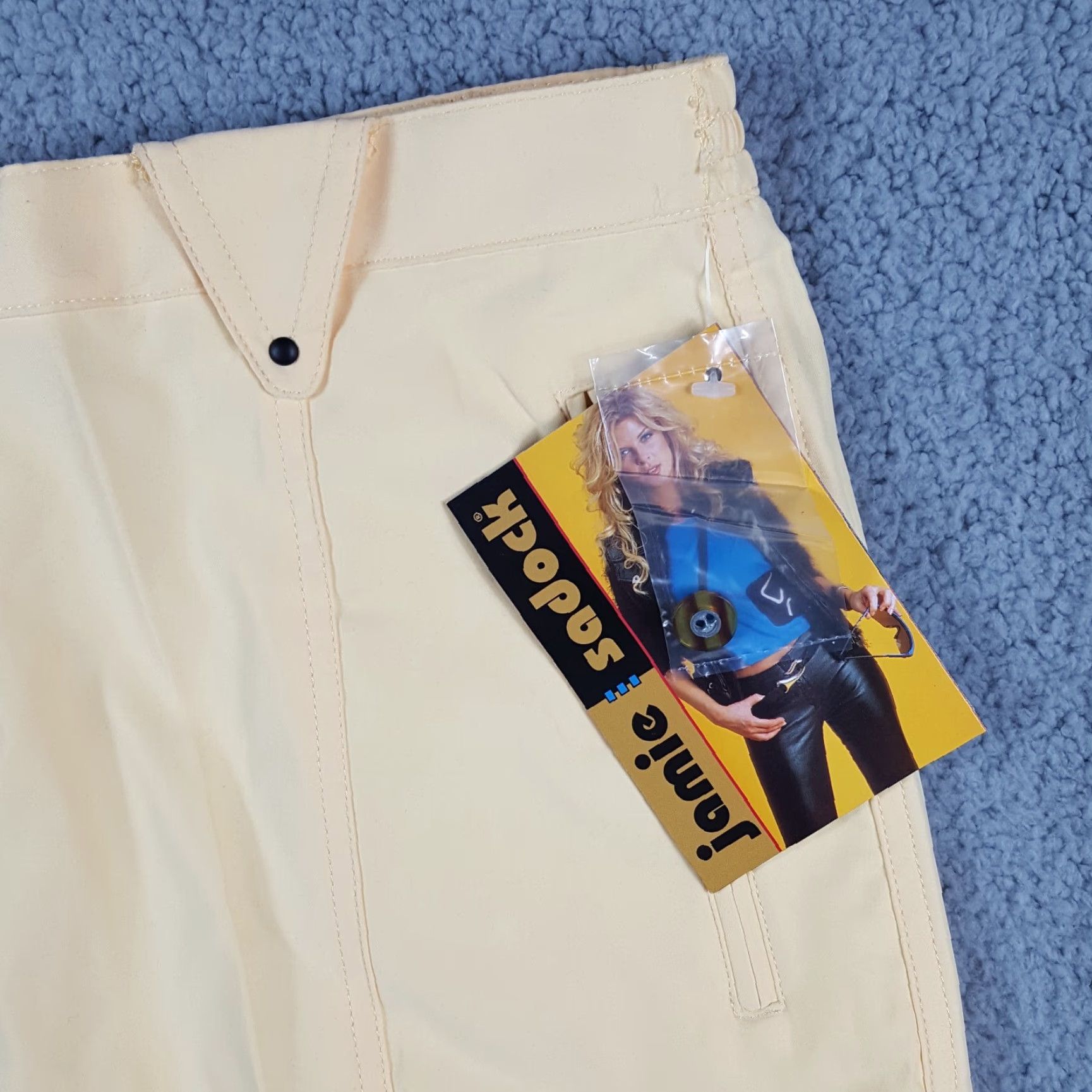 Vintage Vintage Jamie Sadock Chino Shorts Womens 10 Yellow High Waist Relaxed Retro Golf Tennis Preppy 90s Boho Casual Athletic Summer Vintage Womens Size 32" / US 10 / IT 46 - 3 Thumbnail