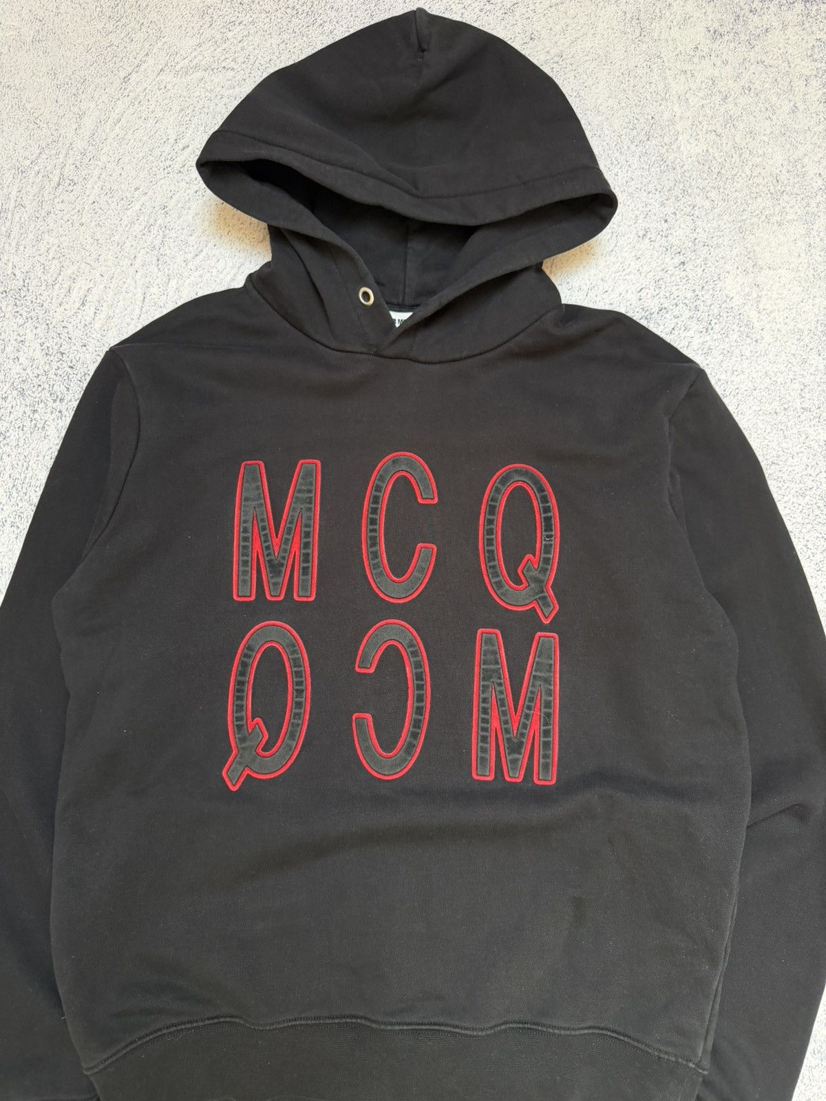 Alexander McQueen Alexander McQueen McQ Big Logo Black Distressed Hoodie Black Size US M / EU 48-50 / 2 - 4 Thumbnail