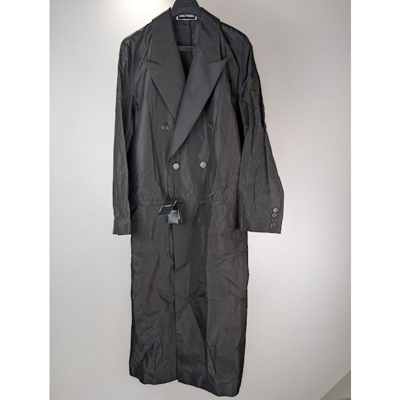 Saint Laurent Paris o1rshd1 Double-Breasted 6-Button Taffeta Coat in Black Size US M / EU 48-50 / 2 - 1 Thumbnail