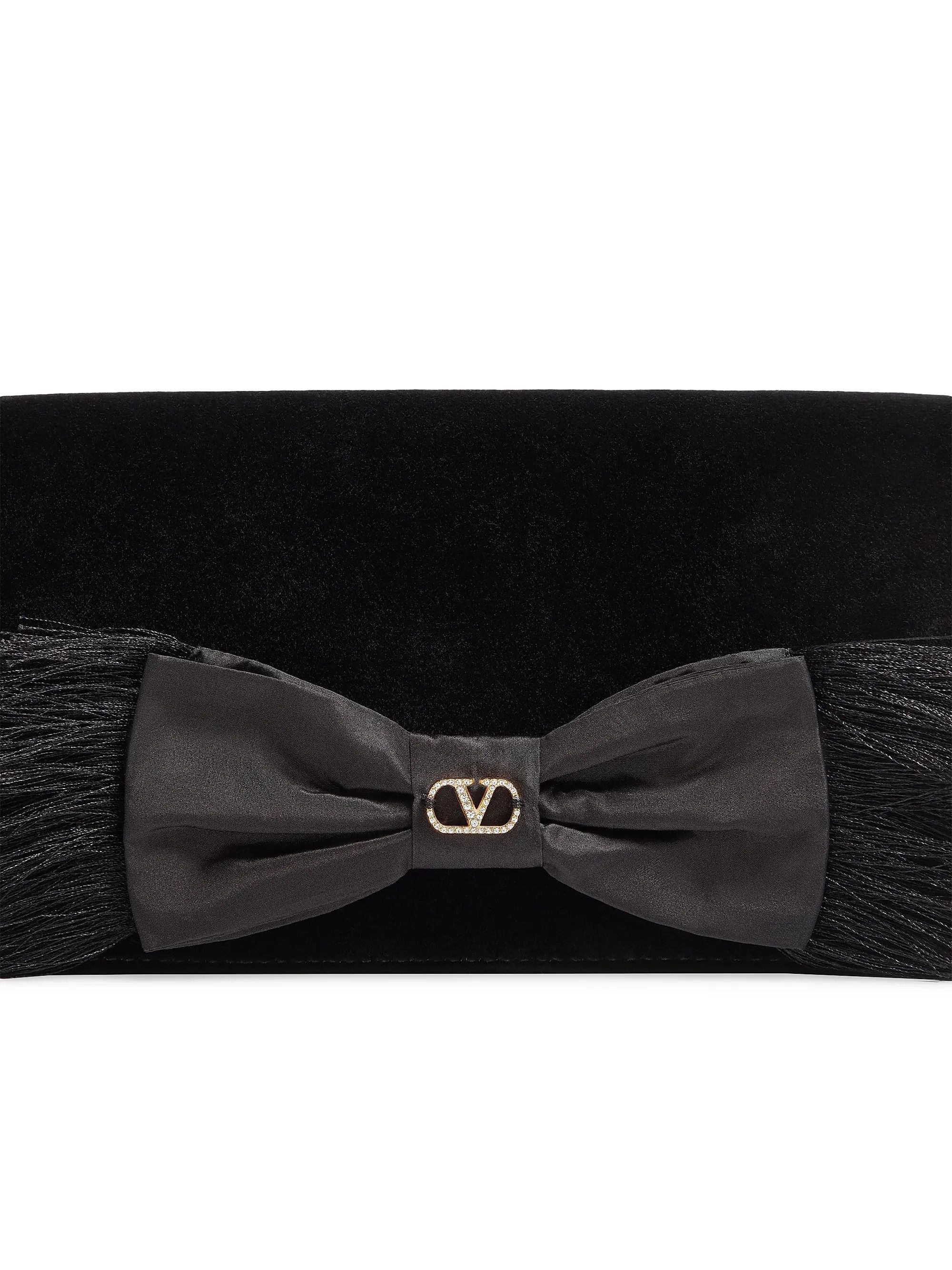 Valentino os11x0626 Size:OS / VLogo Signature Mini Velvet Shoulder Bag Size ONE SIZE - 4 Thumbnail