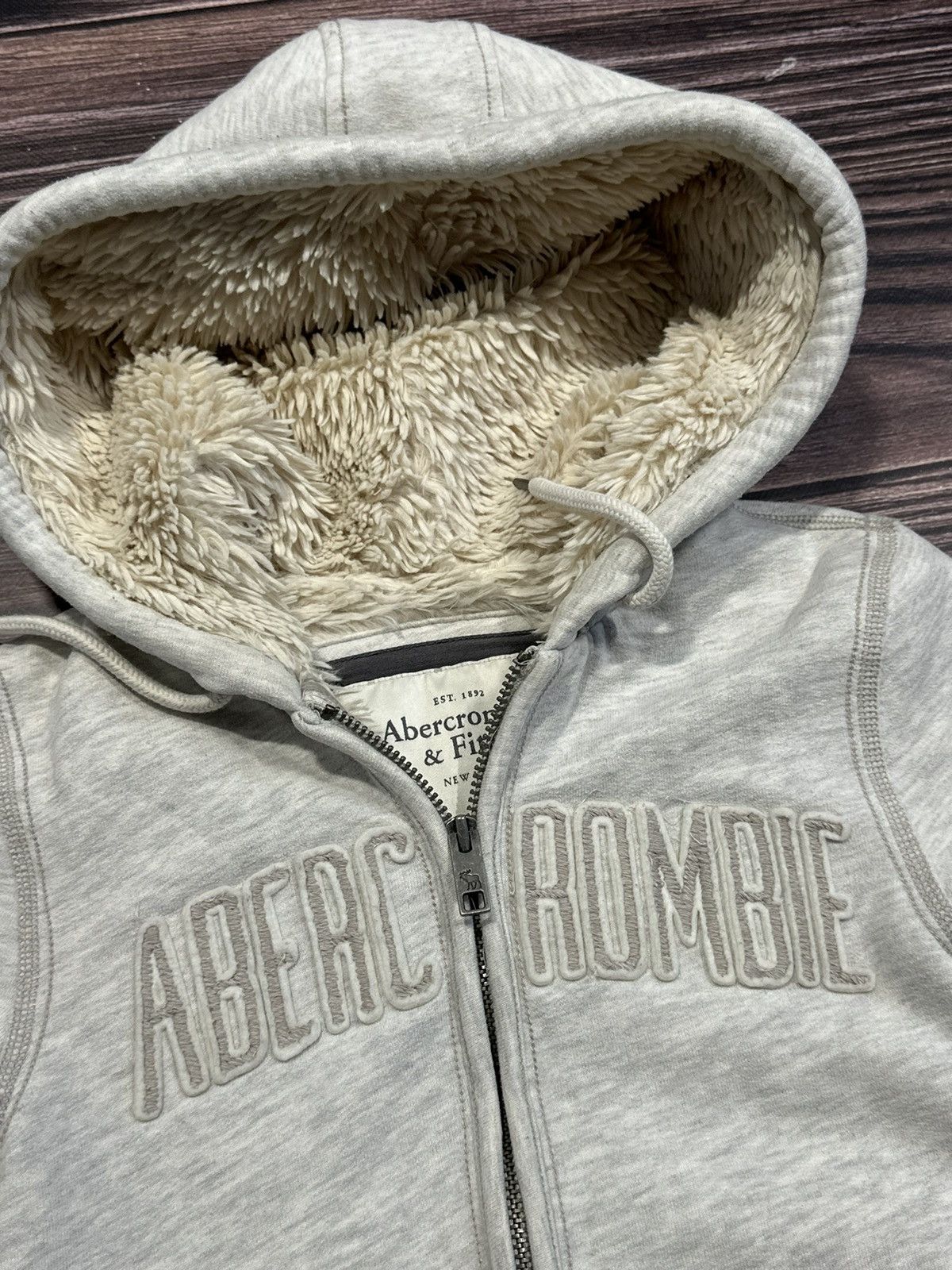 Abercrombie & Fitch × Japanese Brand Crazy Y2K Abercrombie Fitch Fur Hoodie Ifsixwasnine Style Size S / US 4 / IT 40 - 2 Thumbnail