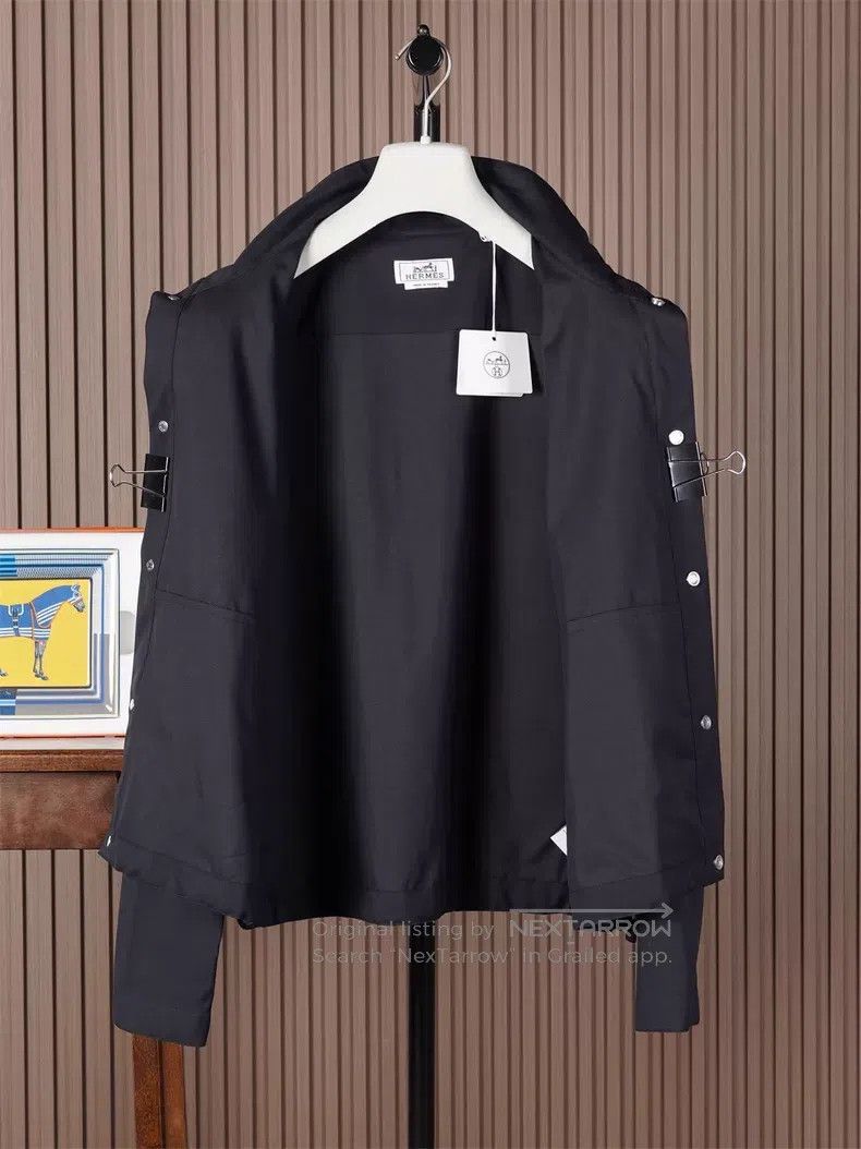 Hermes Hermes Cashmere/cotton stand collar jacket Size US M / EU 48-50 / 2 - 4 Thumbnail