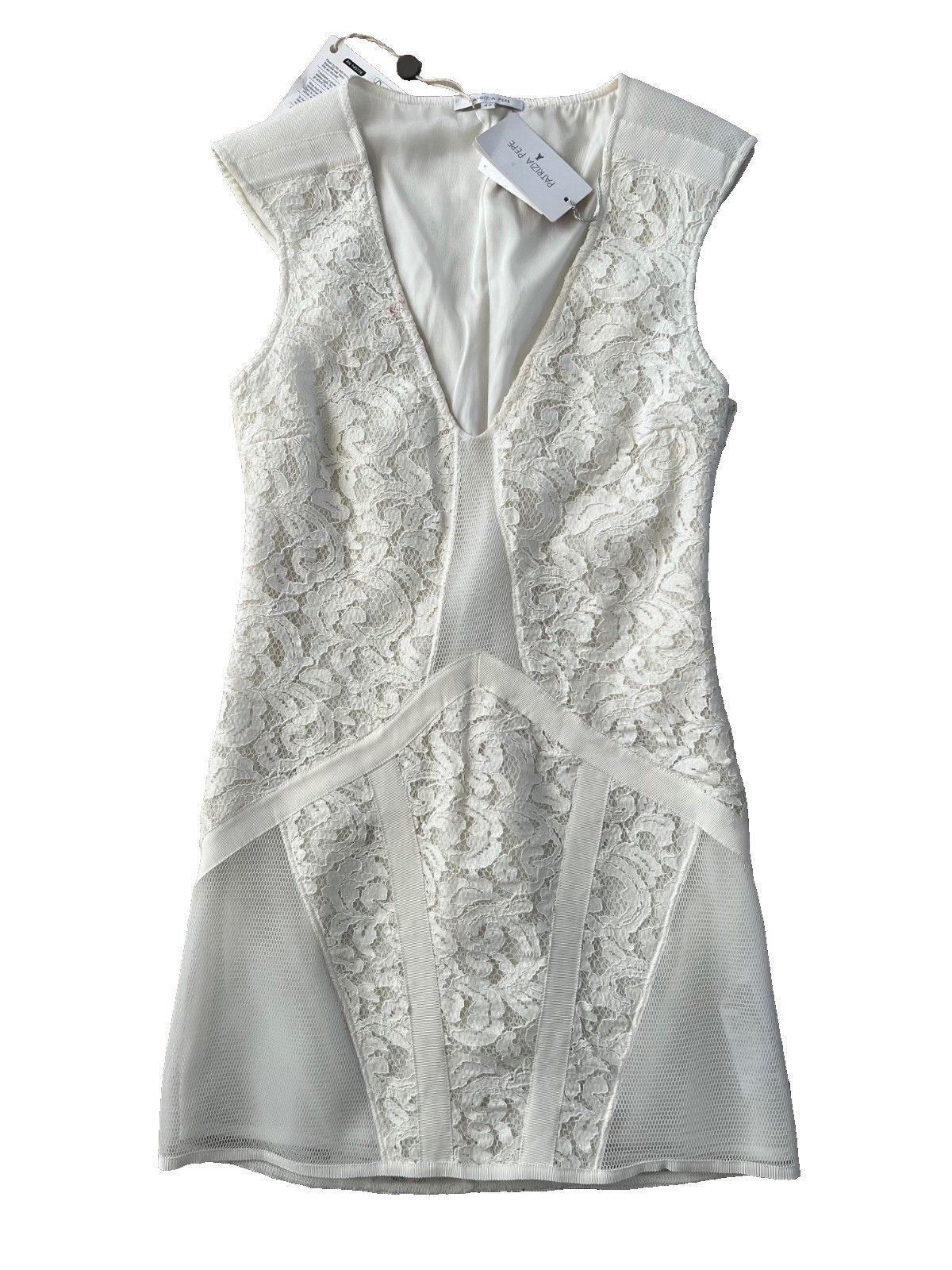 Patrizia Pepe Patrizia Pepe Lace Mini Dress White ( IT 42 / US 6 ) Size S / US 4 / IT 40 - 3 Thumbnail
