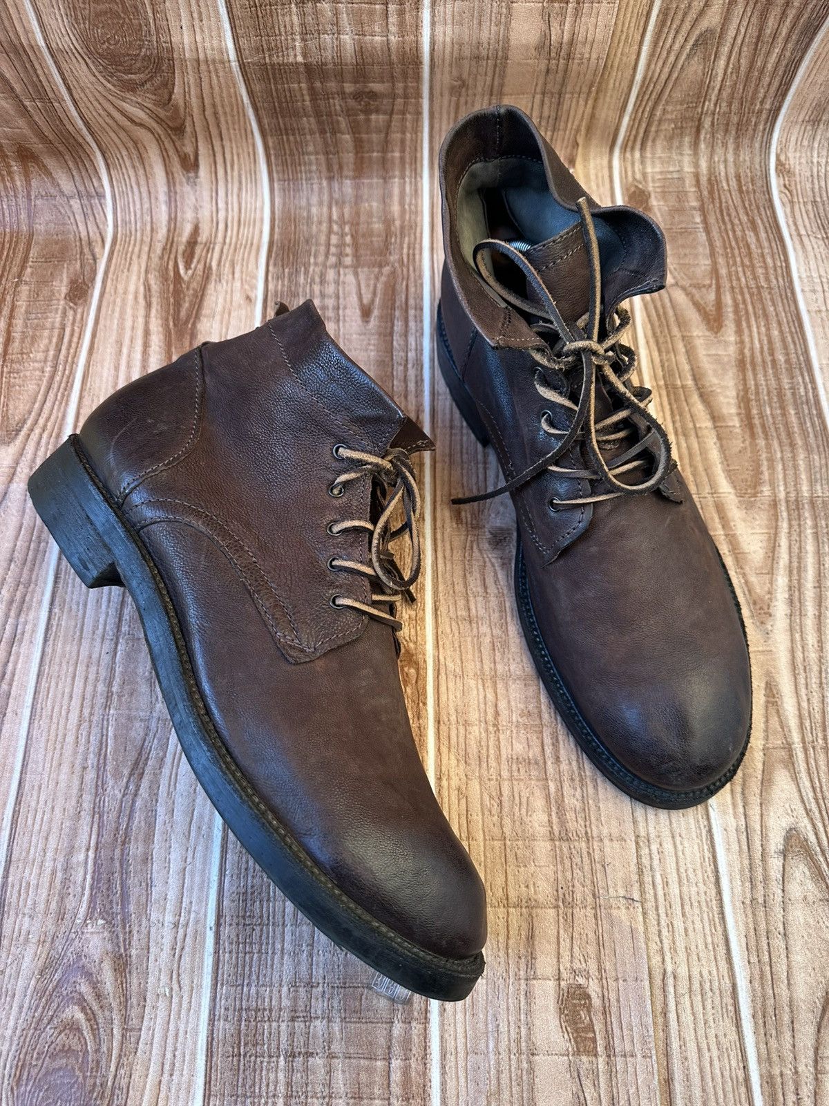 A.S.98 AS 98 Leather Boots Avant Garde Burnished Combat x Guidi Size US 12 / EU 45 - 13 Thumbnail