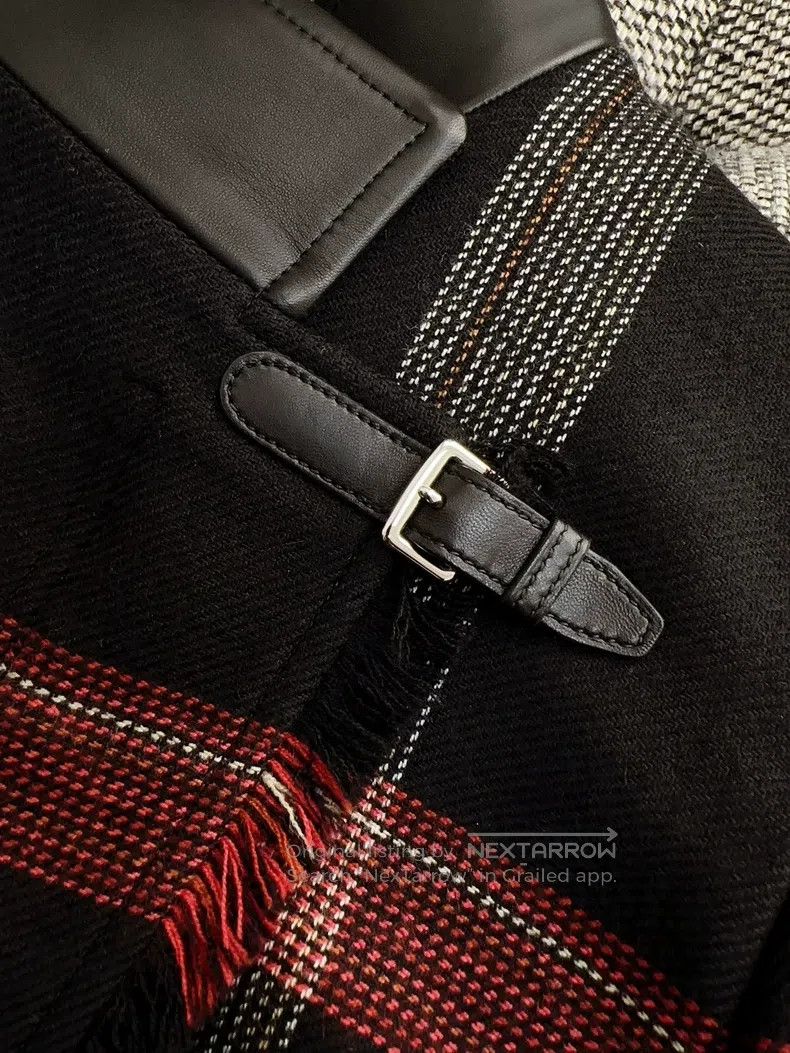 Hermes Hermes Plaid Jacket Stand Collar Knight Jacket Wool Coat Size XS / US 0-2 / IT 36-38 - 5 Thumbnail