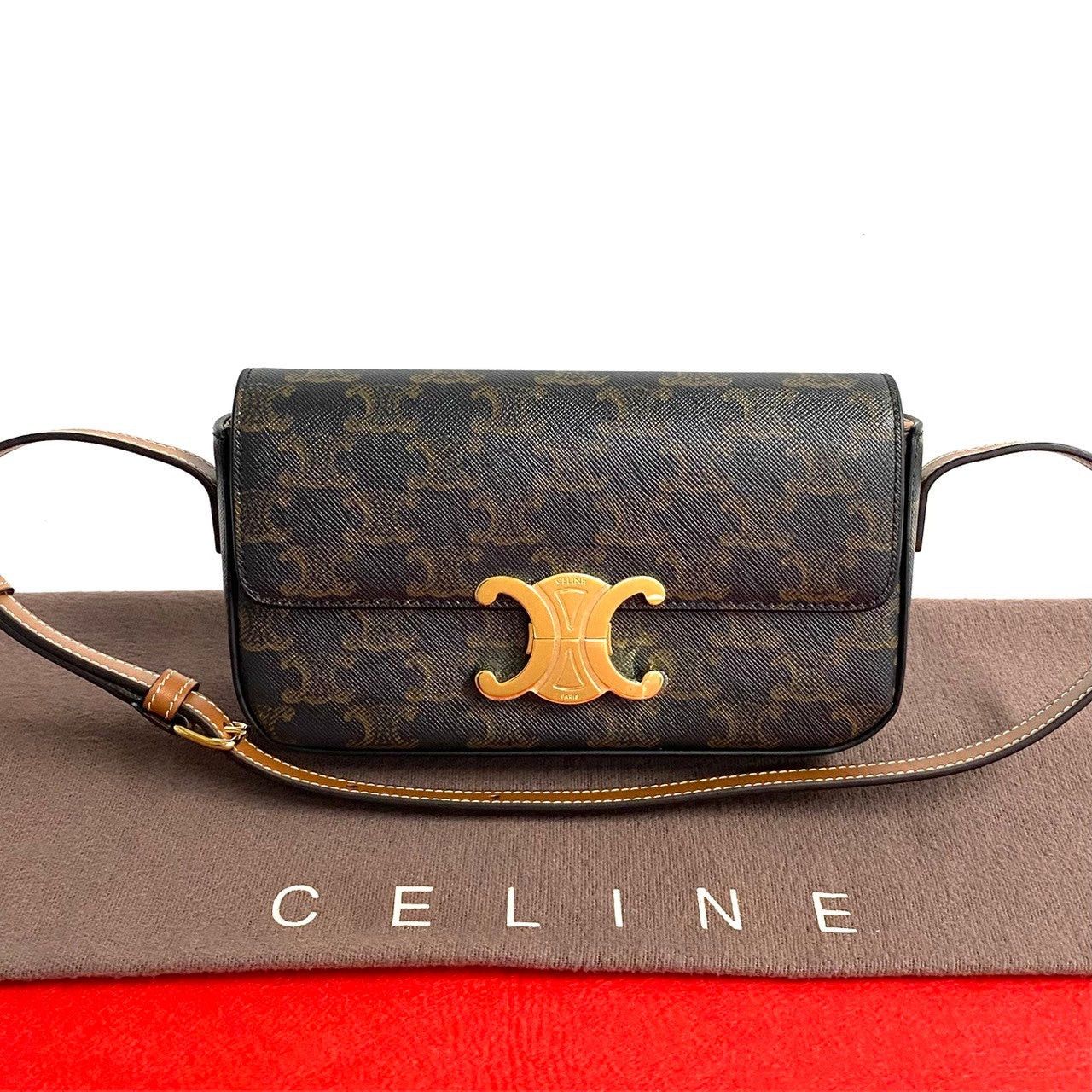 Celine Celine Shoulder Bag Brown Leather Size ONE SIZE - 1 Thumbnail