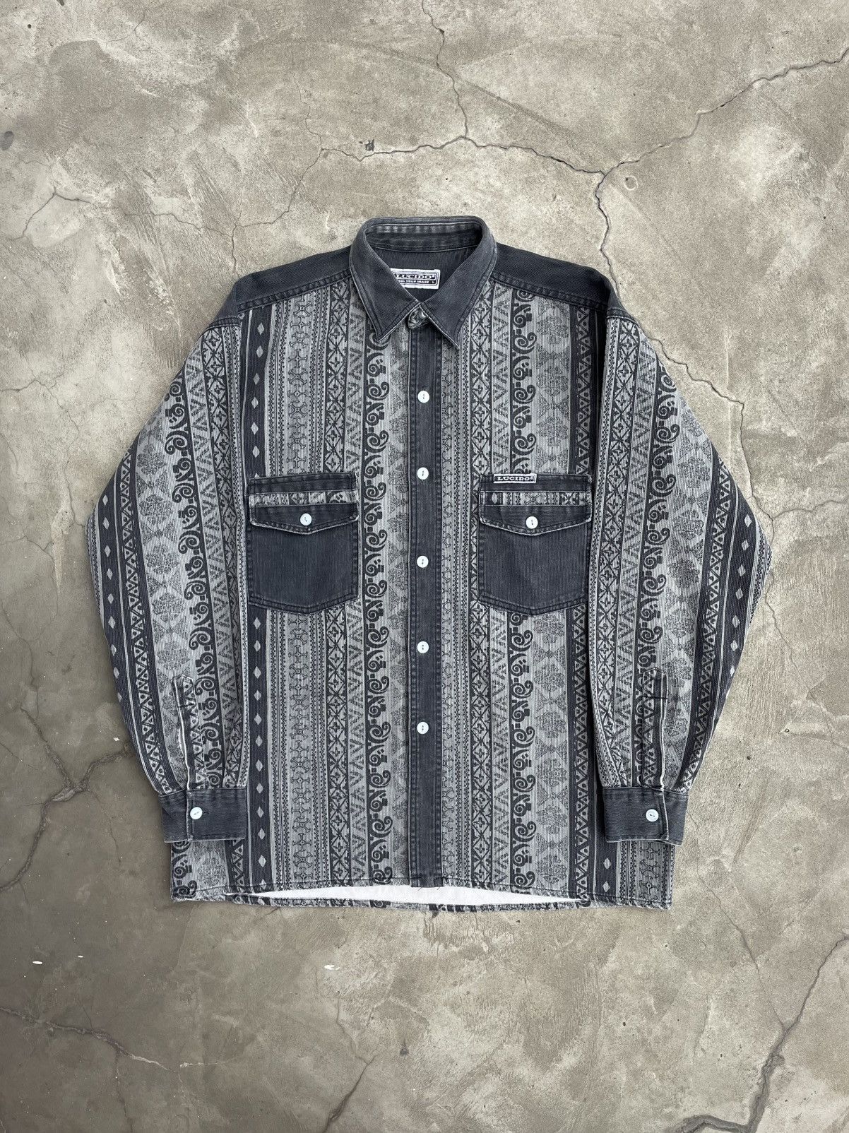 Vintage Ornamental Corduroy Shirt, Heavyweight Size US L / EU 52-54 / 3 - 1 Thumbnail