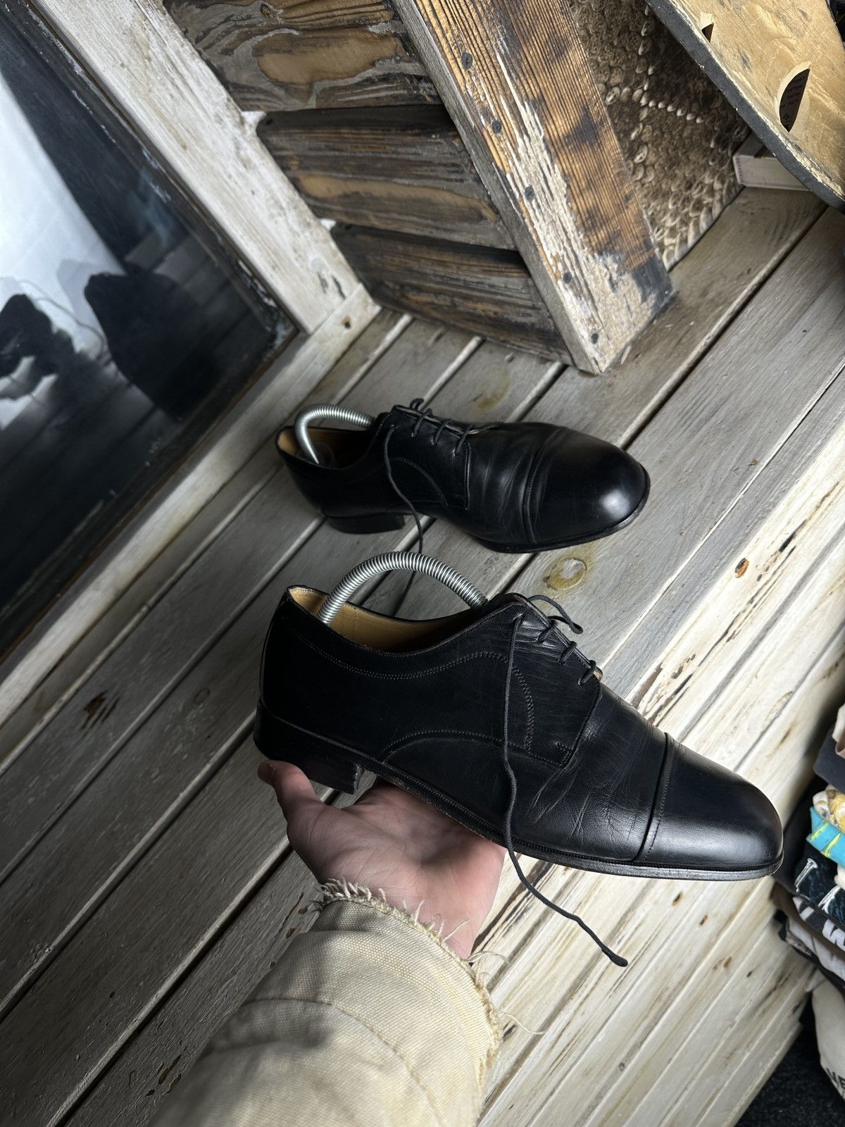 Bally LUXURY 🚨 BALLY VNTG SHOES MEN BLACK LUXURY SHELSEY RARE Size US 9 / EU 42 - 1 Thumbnail