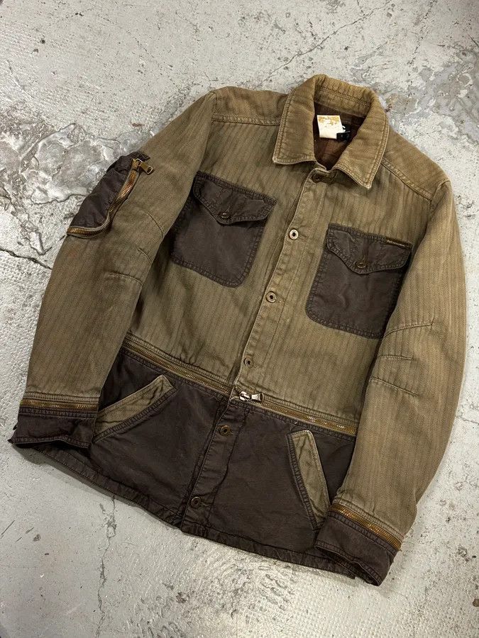 Dolce & Gabbana AW2003 Dolce & Gabbana Khaki Military Cargo Removable Jacket Size US M / EU 48-50 / 2 - 7 Thumbnail