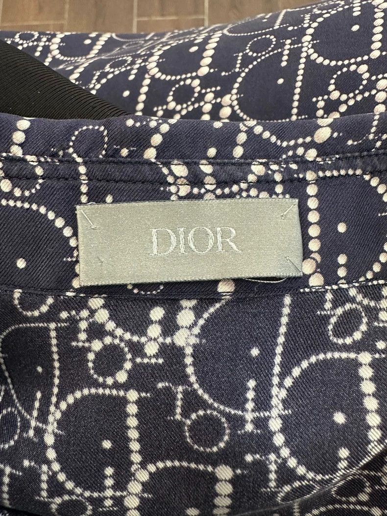 Dior Dior Size 37 Black men's shirt with full print logo 2501-Ne Size US XXS / EU 40 - 5 Thumbnail
