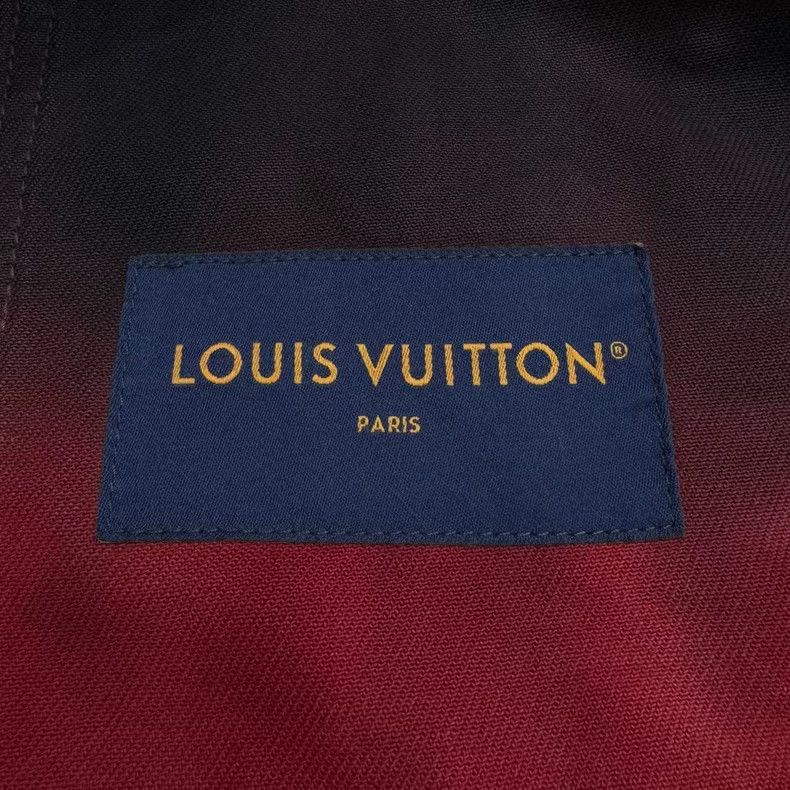Louis Vuitton louis vuitton Red and black gradient full print denim jack Size US M / EU 48-50 / 2 - 5 Thumbnail