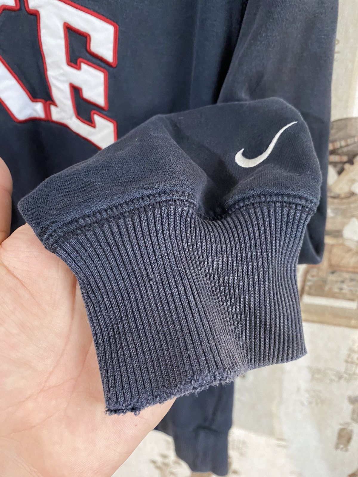 Nike × Vintage Vintage Nike Distressed Spellout Hoodie Big Logo Size US S / EU 44-46 / 1 - 10 Thumbnail
