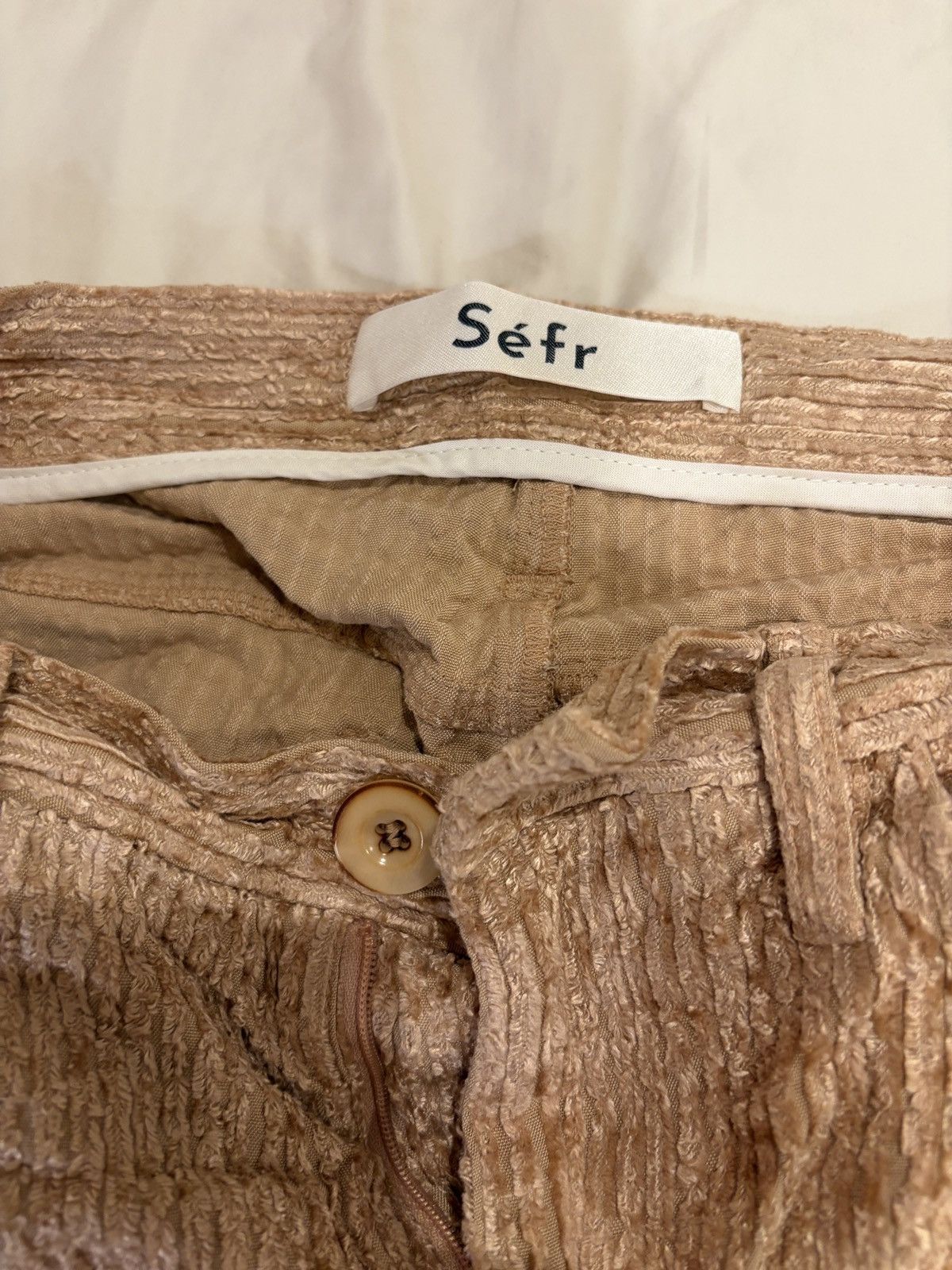 Sefr Sefr Maceo Corduroy Trousers (beige) Size US 28 / EU 44 - 3 Thumbnail