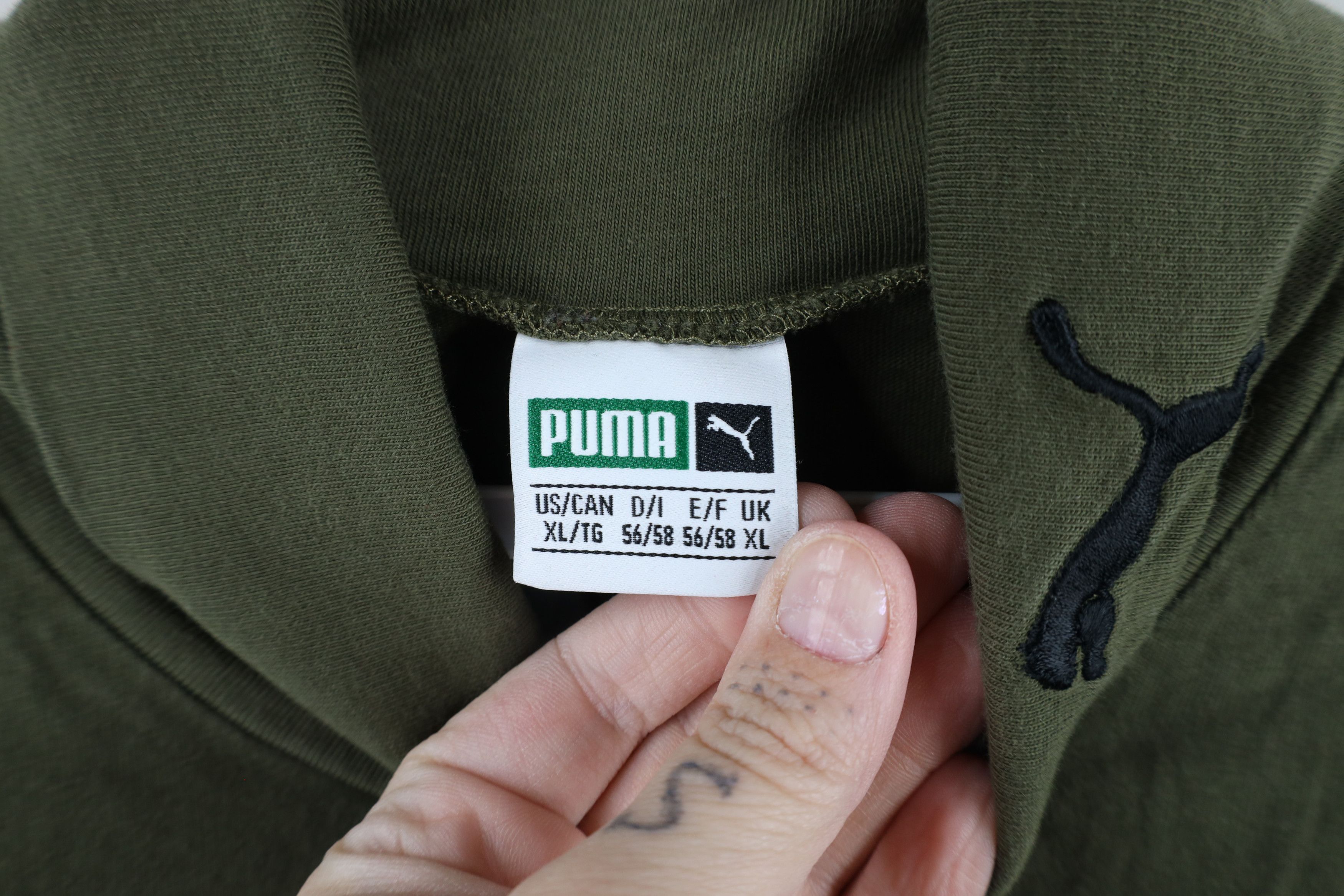 Puma × Vintage Vintage 90s Puma Out Long Sleeve Turtleneck T-Shirt Olive Size US XL / EU 56 / 4 - 5 Thumbnail