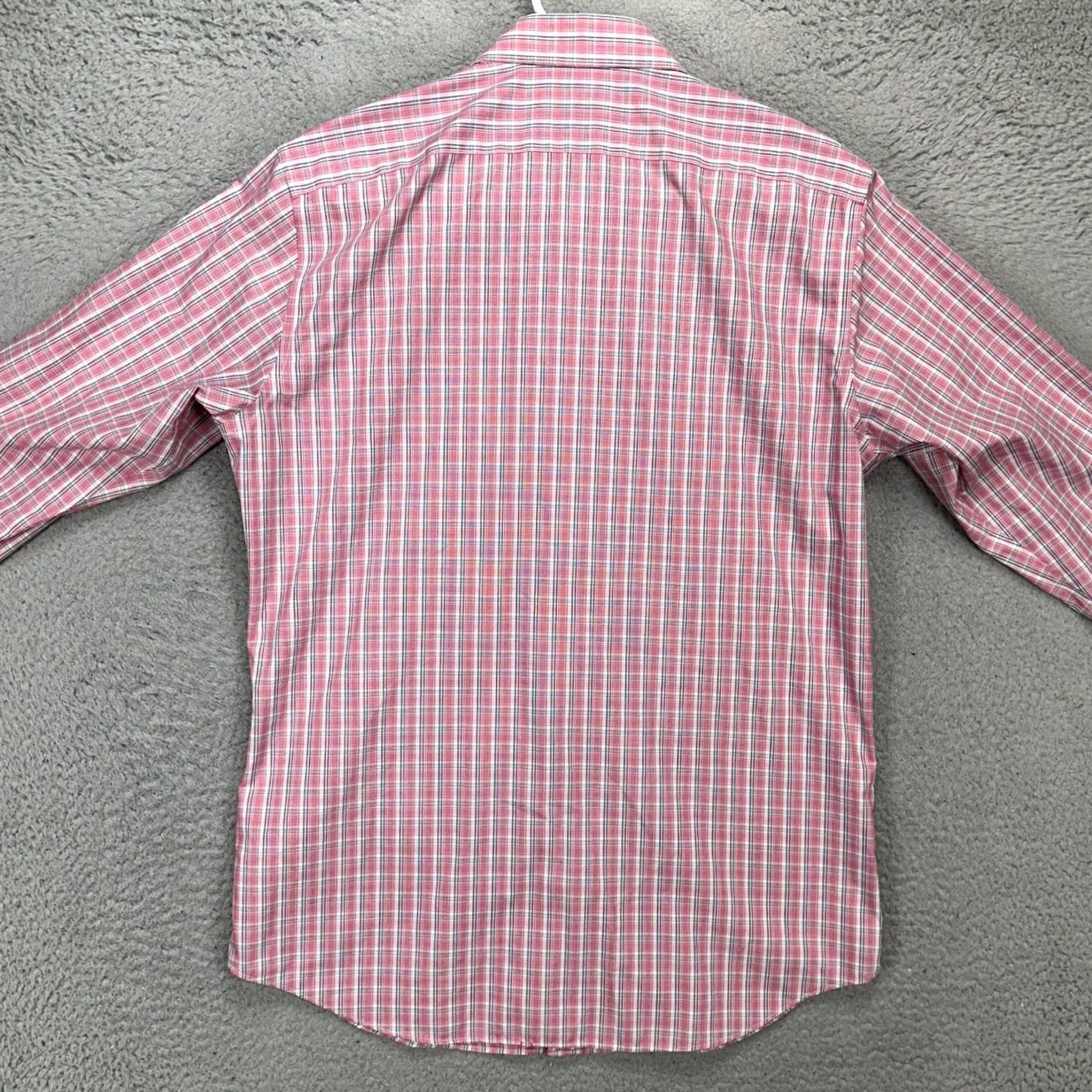 Banana Republic Banana Republic Button-Up Shirt Mens Medium Red Blue Plaid Long Sleeve Slim Fit Shirt Size US M / EU 48-50 / 2 - 3 Thumbnail