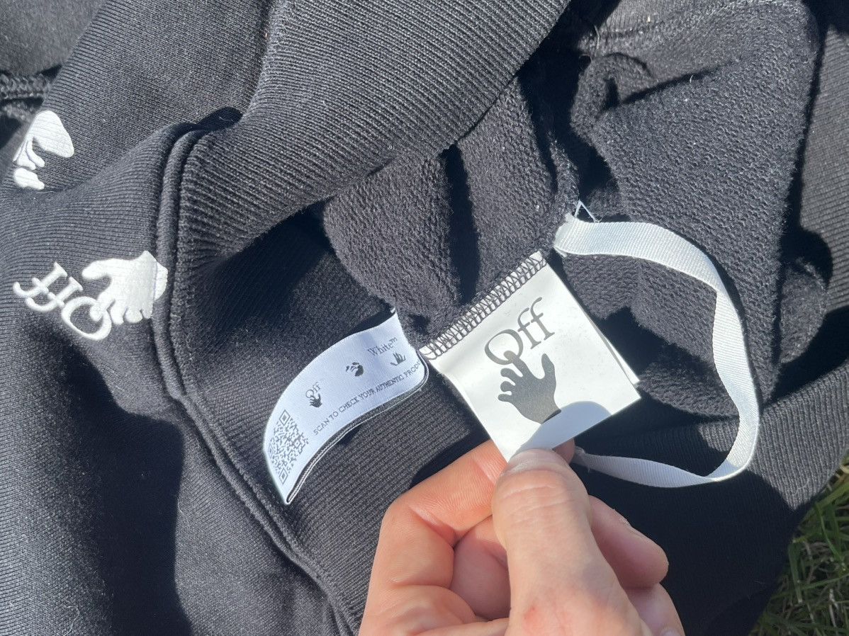 Off-White Off White allover logo oversize fit black hoodie Size US M / EU 48-50 / 2 - 6 Thumbnail