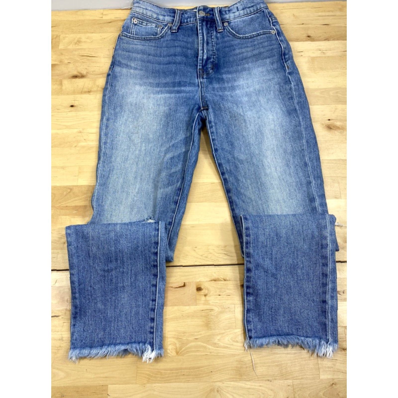 Madewell Madewell Jeans The Perfect Vintage Jean Blue Denim 29 Regular 5-Pocket Distressed Button Zip Belt Loops Size 29" - 2 Thumbnail