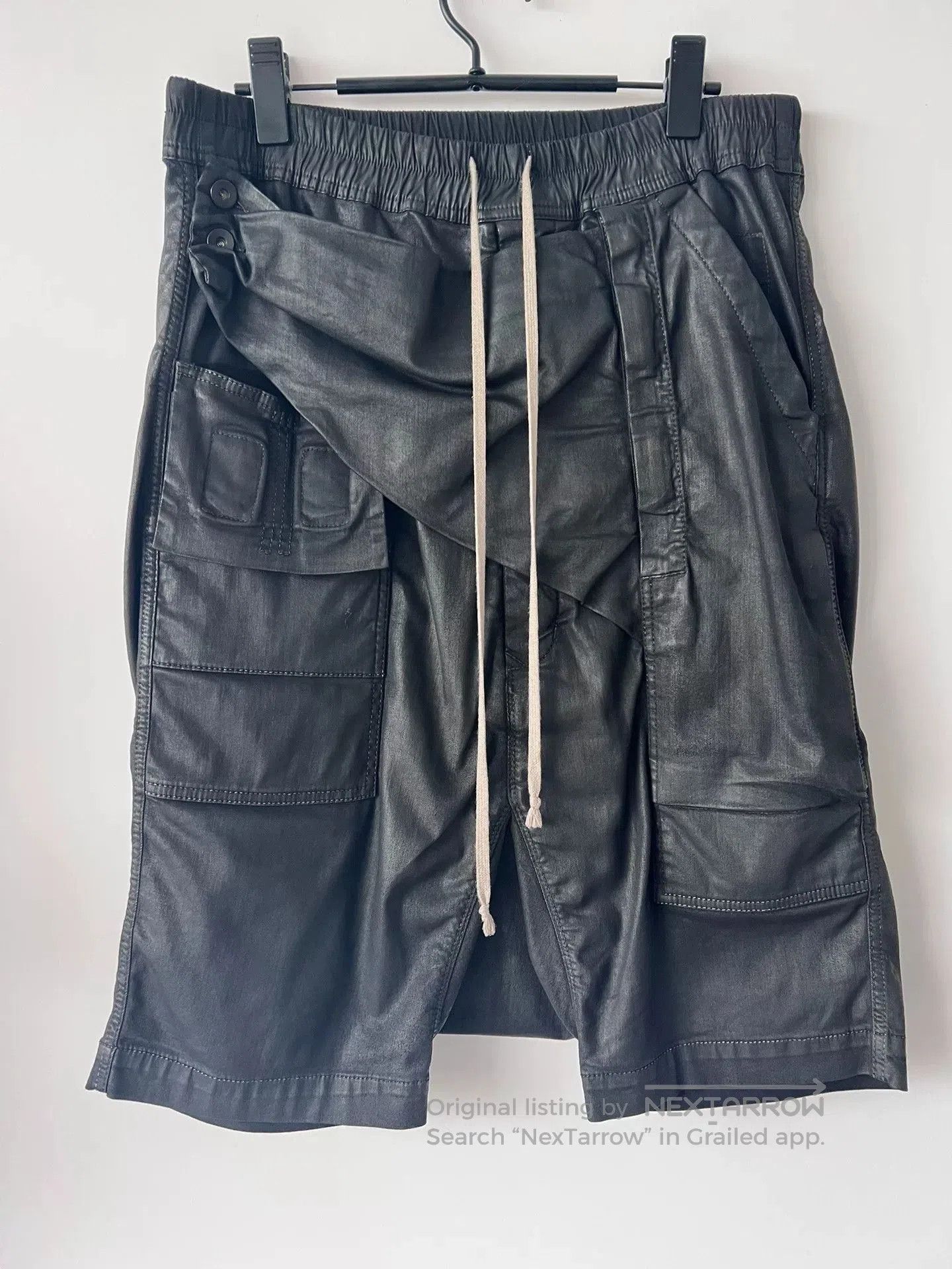 Rick Owens Drkshdw rick owens drkshdw waxed cargo shorts. Size US 28 / EU 44 - 1 Thumbnail