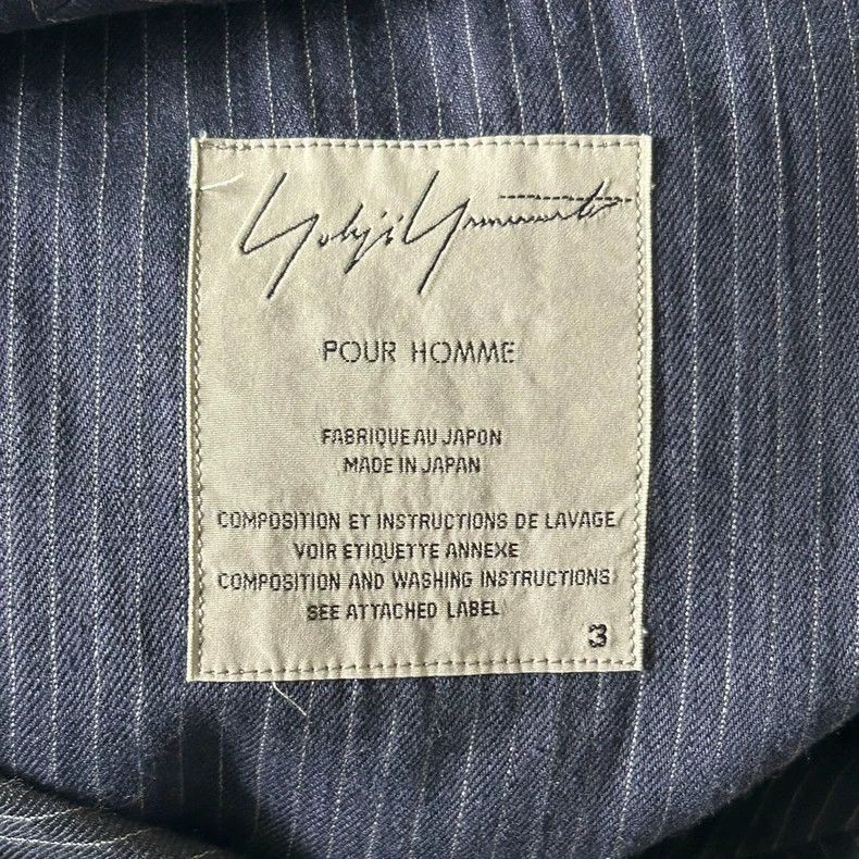 Yohji Yamamoto Yohji Yamamoto Yohji Yamamoto Striped Linen Suit Jacket Size US M / EU 48-50 / 2 - 7 Thumbnail
