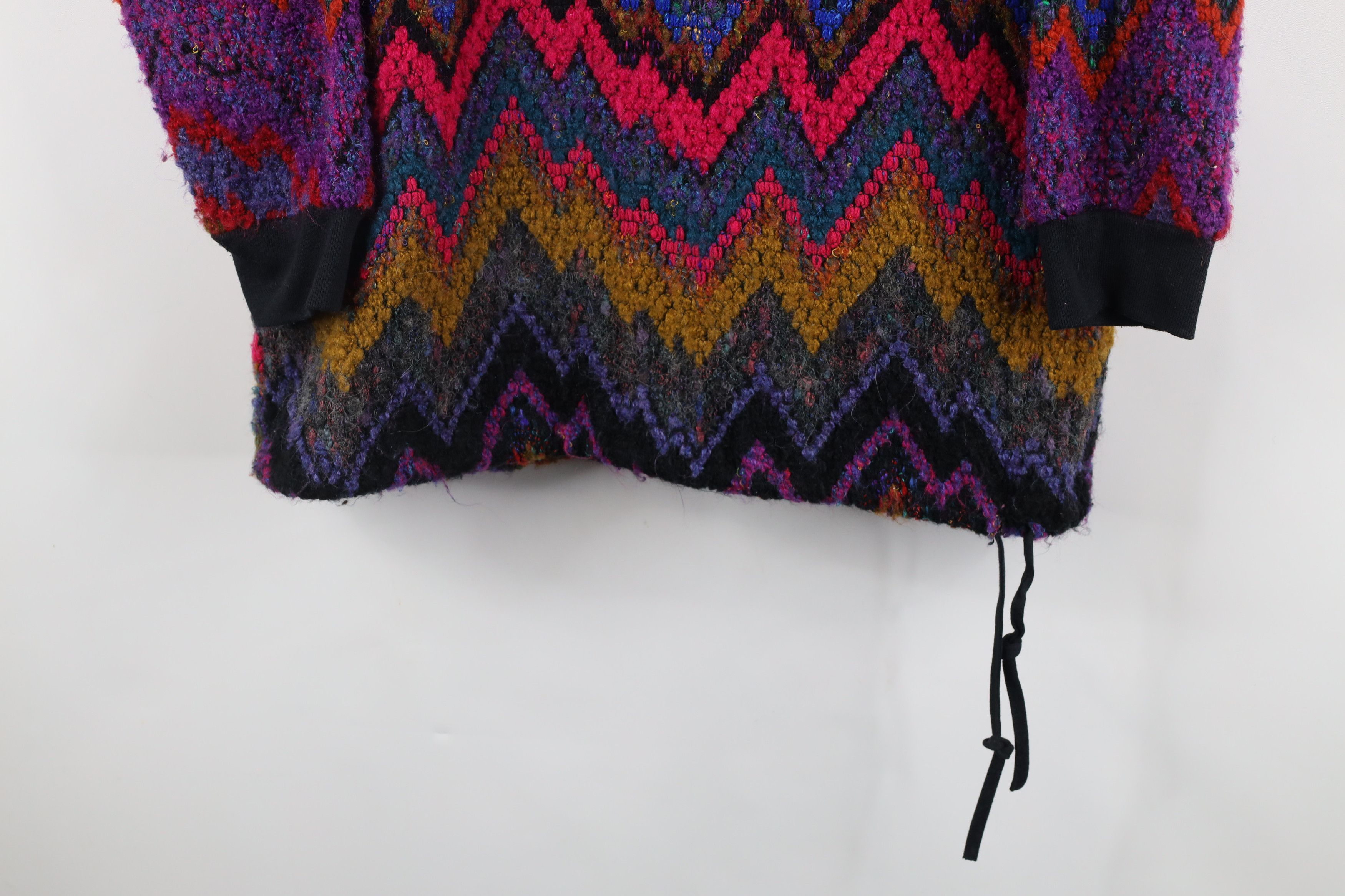 Vintage Vintage 90s Streetwear Zig Zag Turtleneck Sweater USA Size M / US 6-8 / IT 42-44 - 4 Thumbnail