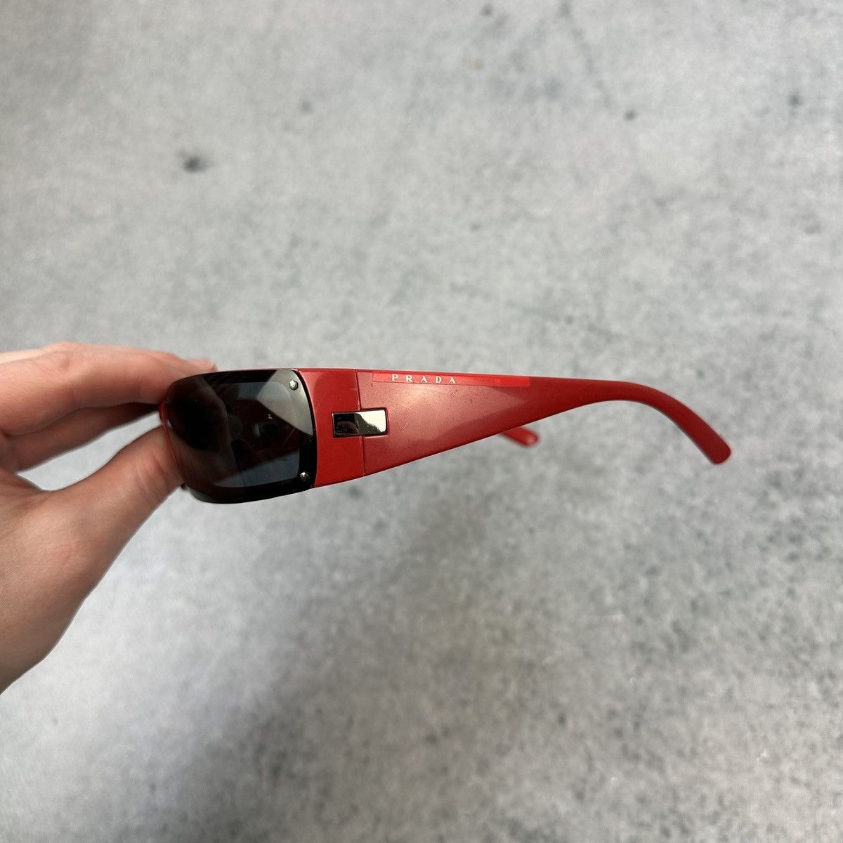 Prada Prada Sprot Sunglasses SPS 06E OBU-1A1 Red Glasses Red Size ONE SIZE - 5 Thumbnail
